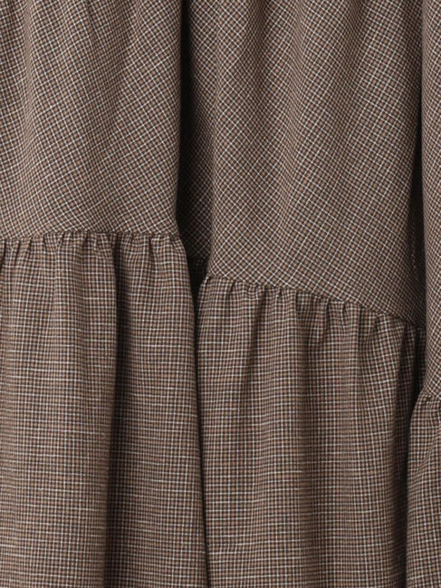 Samansa Mos2「チェック柄変形ティアードスカート」|スカート|