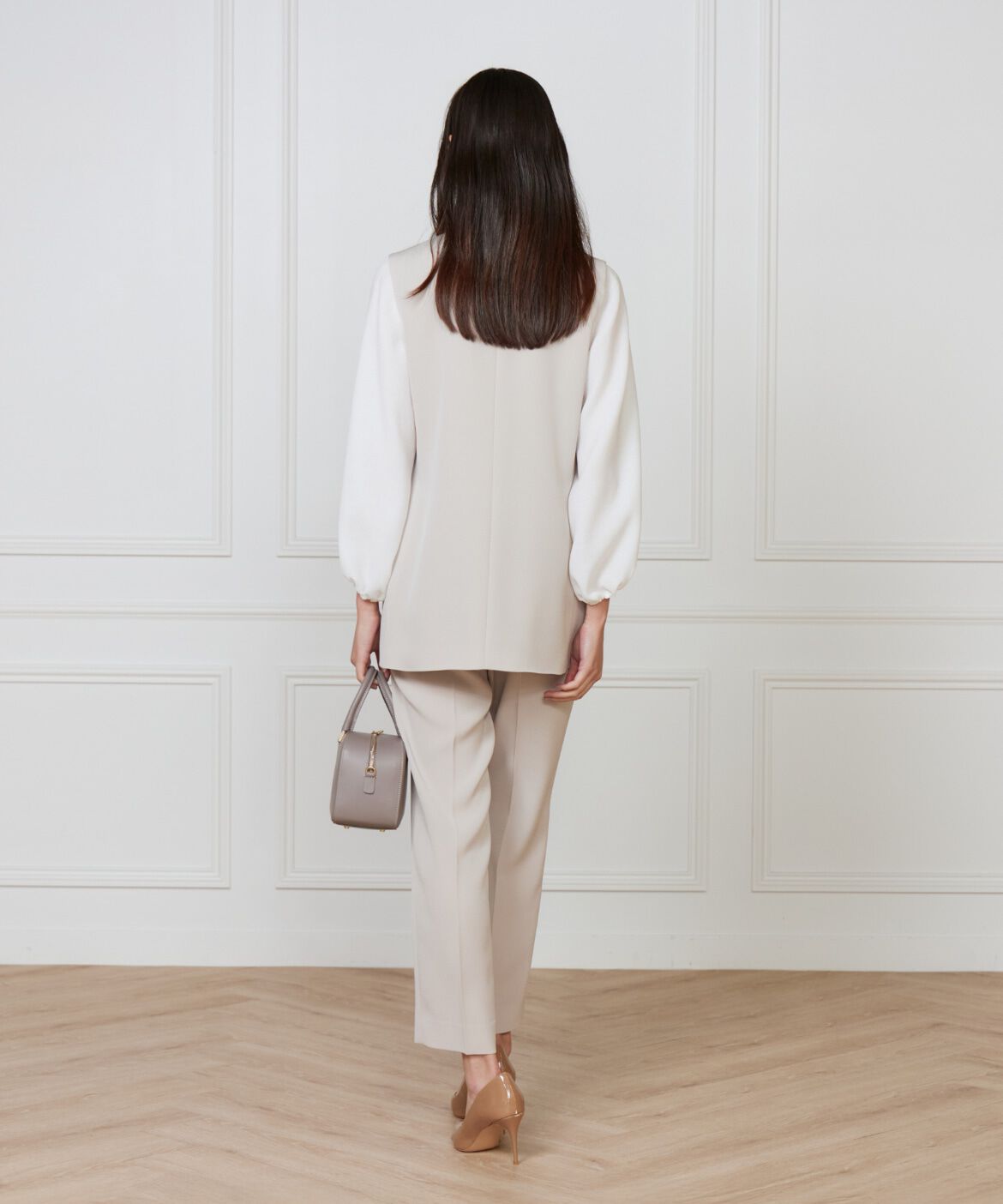 INED「《大きいサイズ》カラーレスジレ」|ダウンベスト・ベスト|