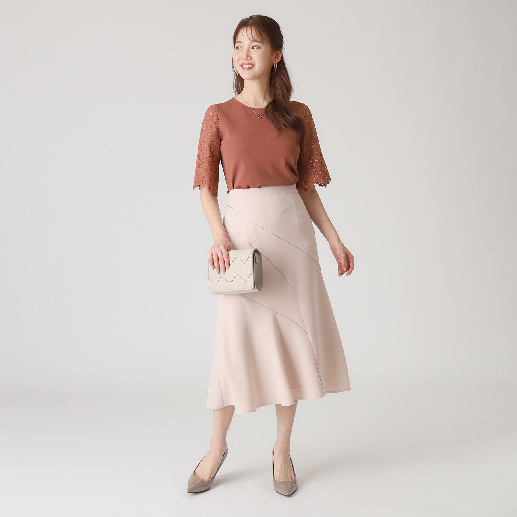 COUP DE CHANCE「【洗える】華やかなレース袖ニットトップス」|ニット・セーター|