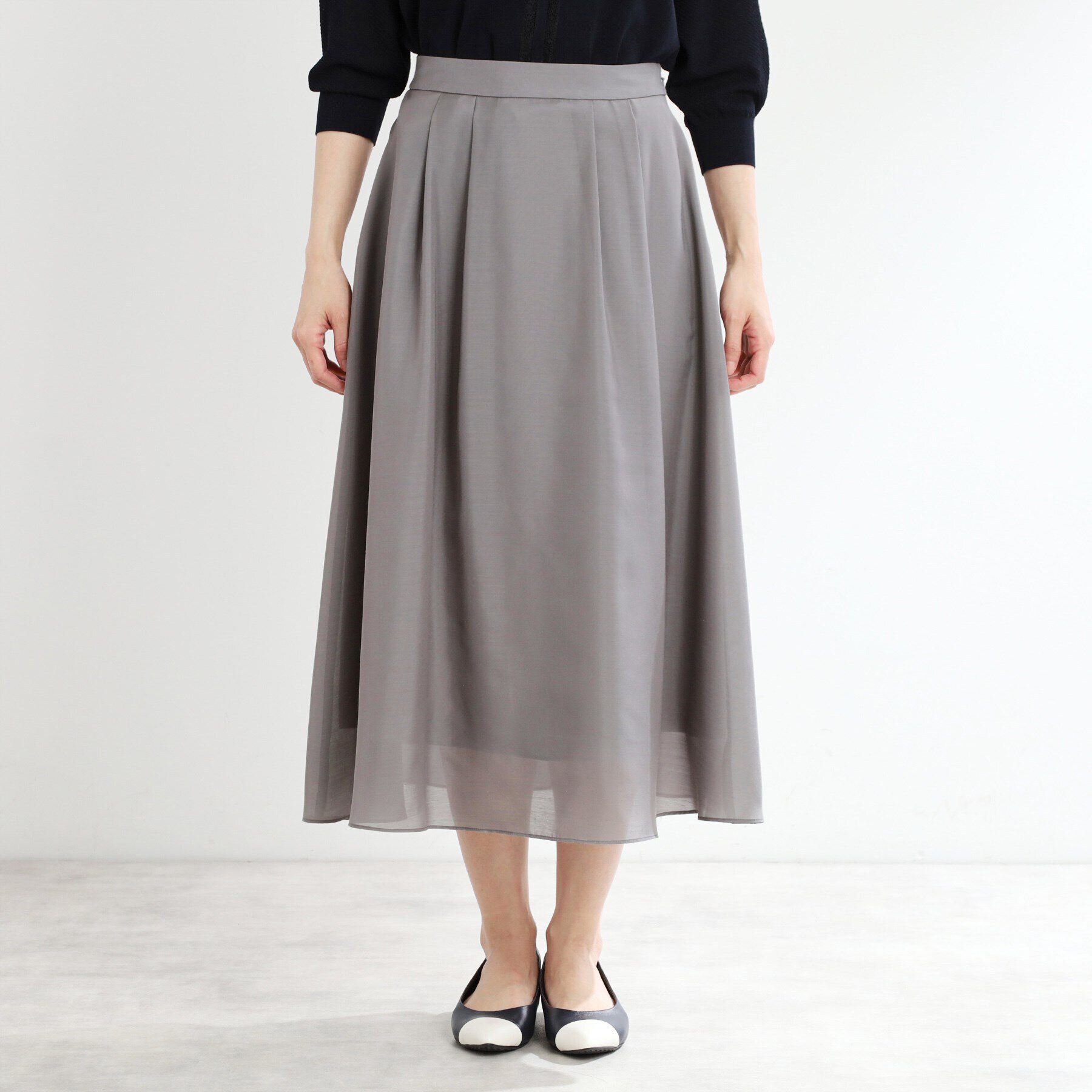 Reflect「【夏SALE／マシンウォッシュ可／春から夏まで着られる】シアーフレアスカート」|スカート|