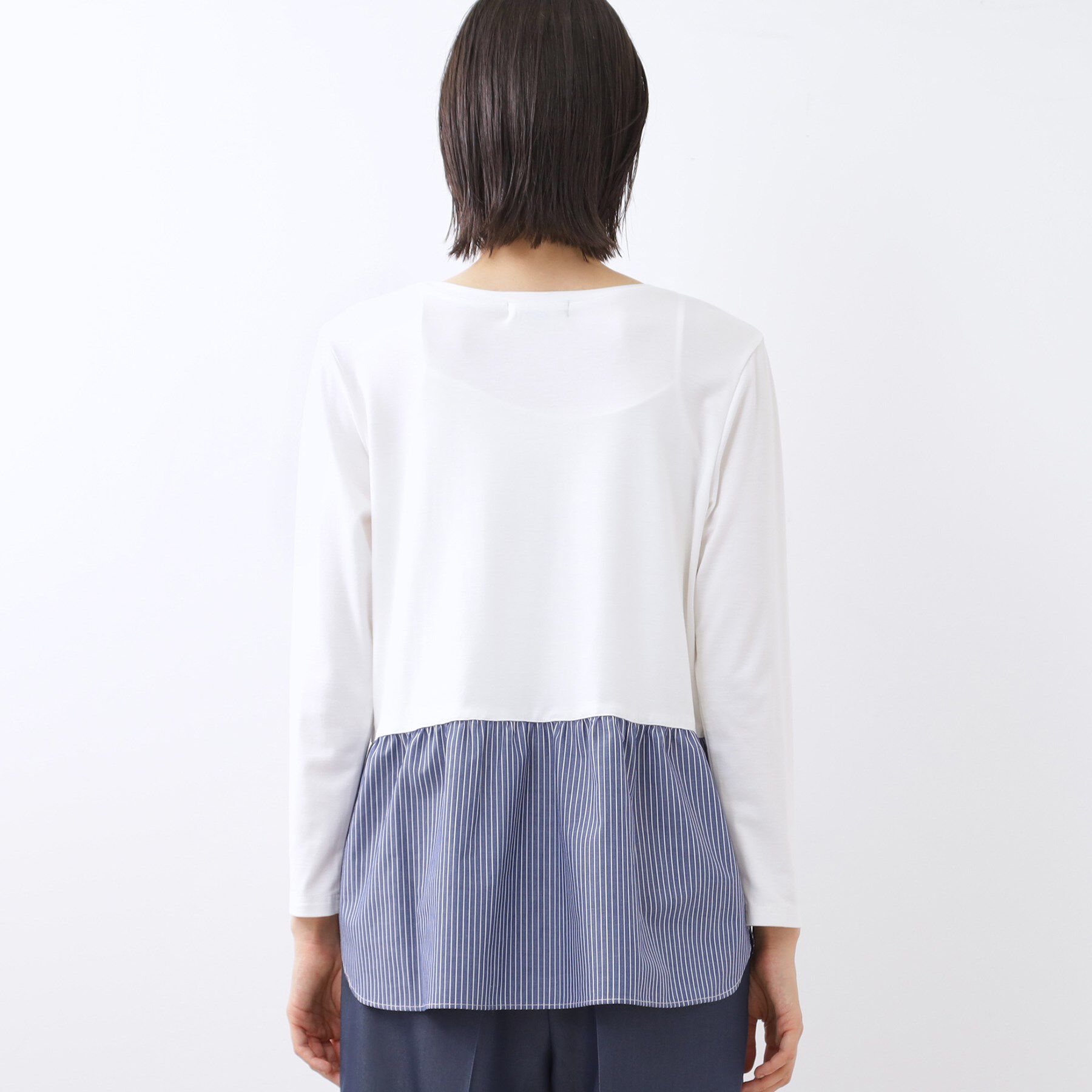 Reflect「【重ね着でも一枚着でも◎】ドッキングジャージトップス」|Tシャツ・カットソー|