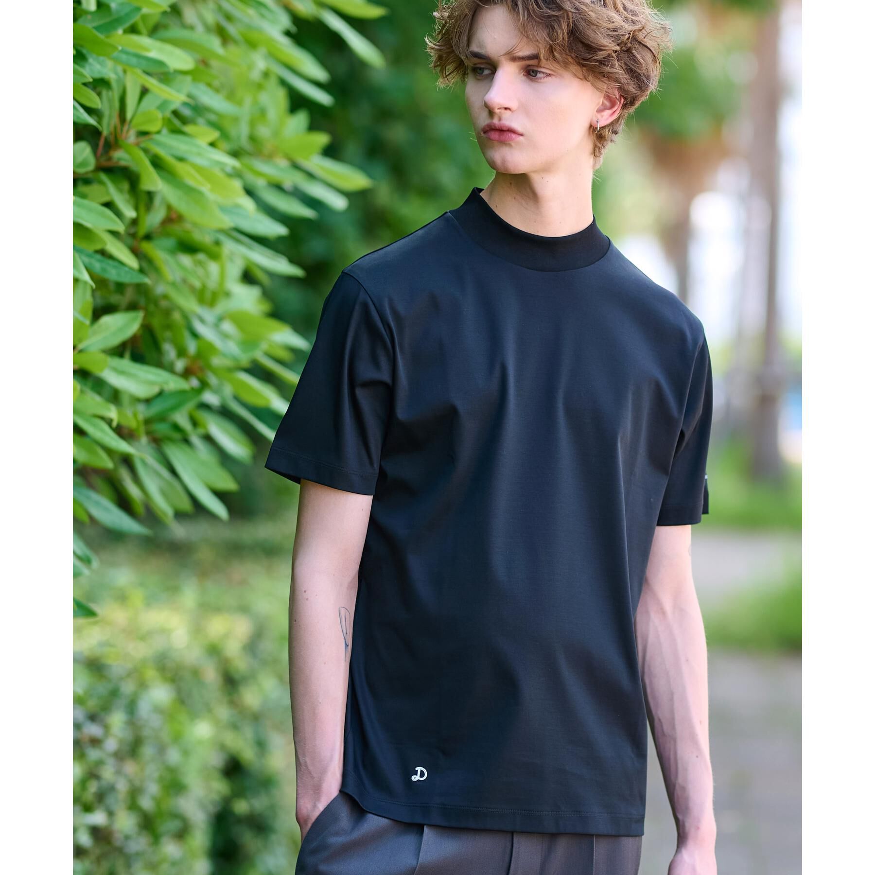 DRESSTERIOR「【接触冷感/抗菌防臭/消臭】ICE CLEAR COTTON モックネックT」|Tシャツ・カットソー|