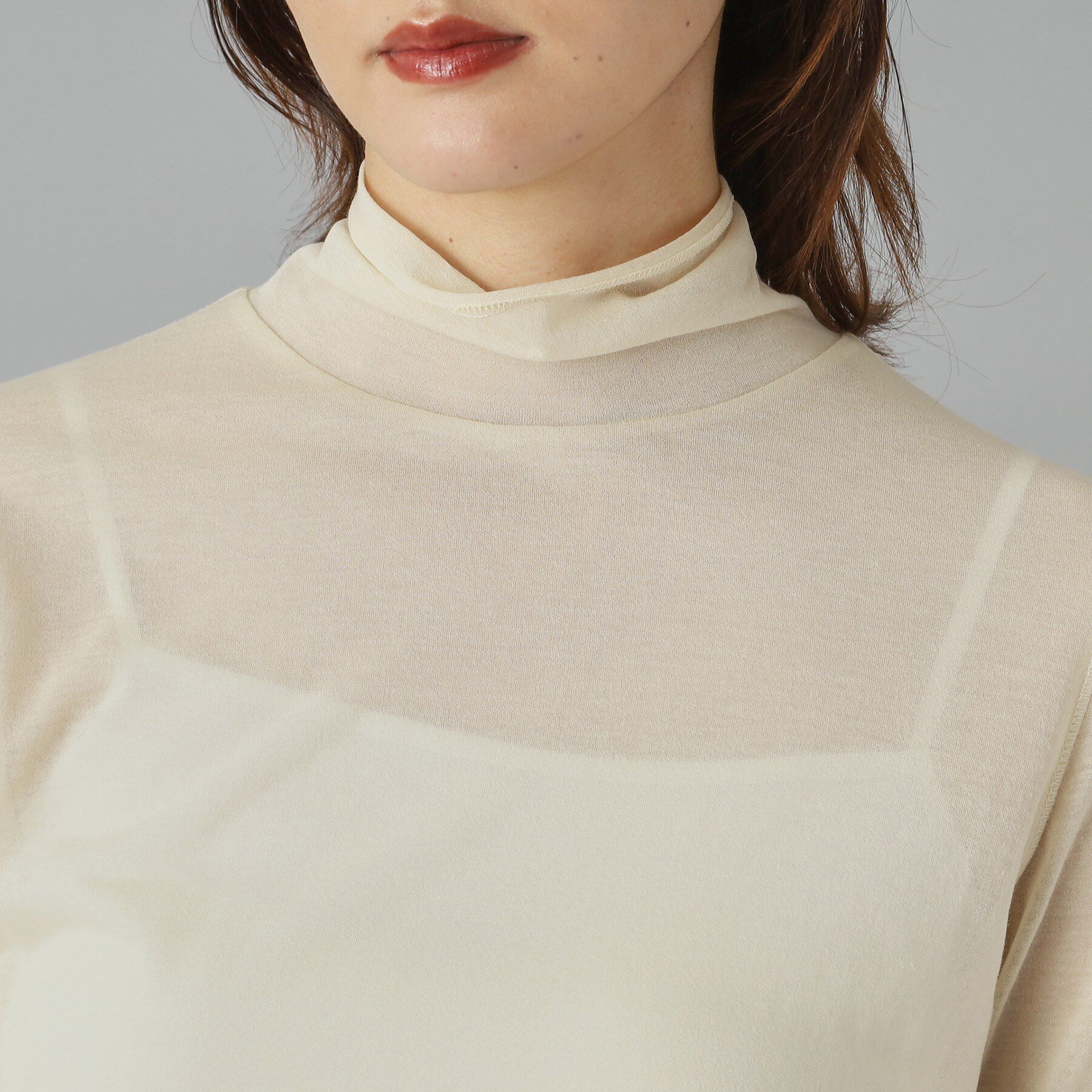 DRESSTERIOR「【シアー素材/otonaMUSE 11月号掲載】シアータートルトップス」|Tシャツ・カットソー|