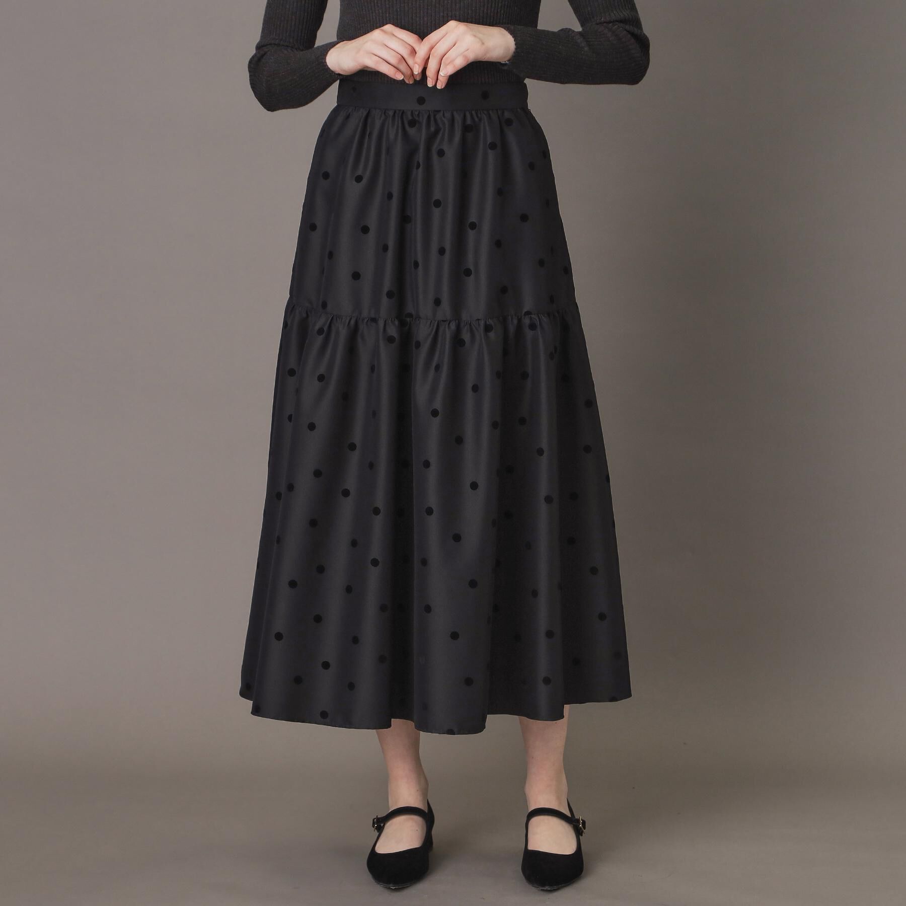 DRESSTERIOR「【CLASSY.12月号掲載】フロッキードットスカート」|スカート|