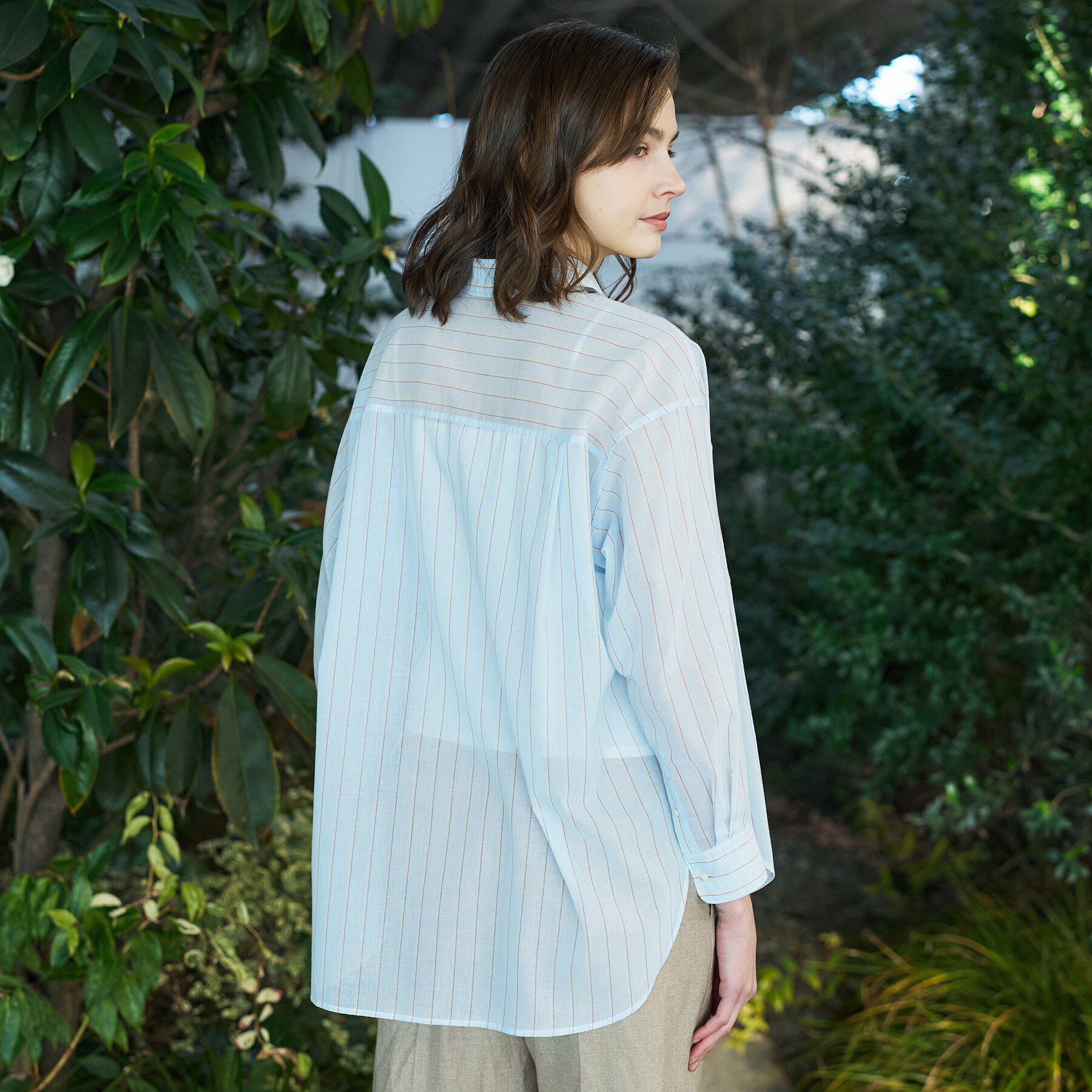 DRESSTERIOR「ストライプシアーシャツ」|シャツ・ブラウス|
