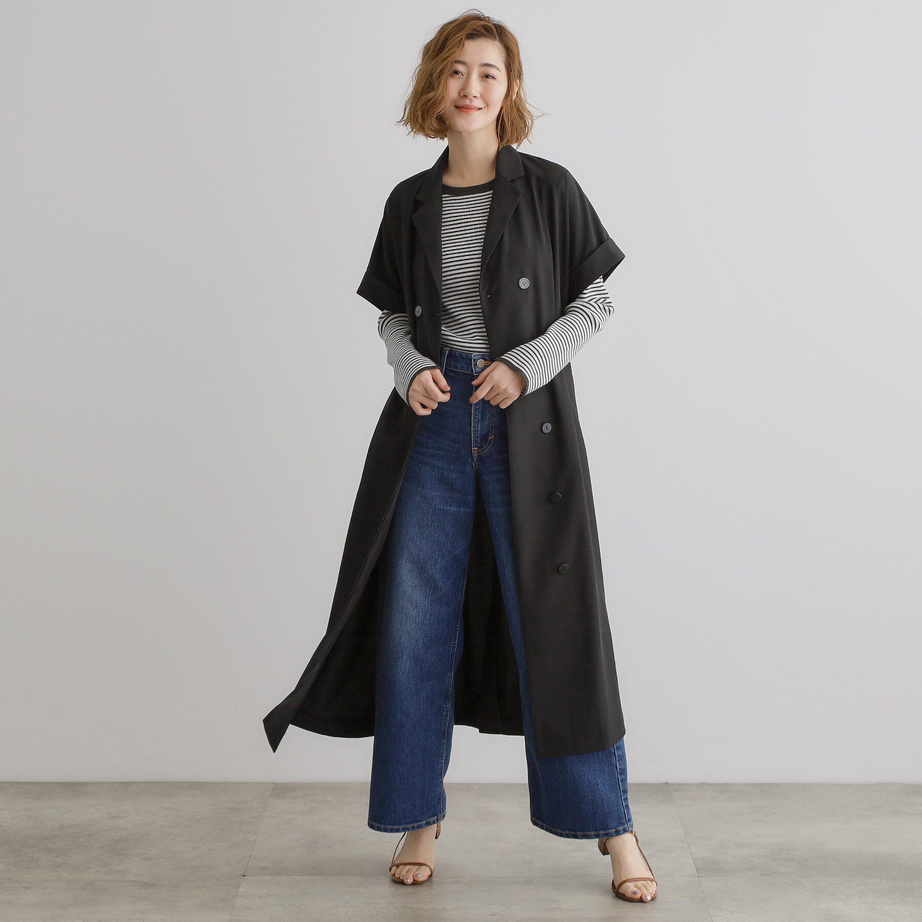 grove「【雑誌掲載】シーズレスで使えるトレンチライク2WAYワンピース」|ワンピース|