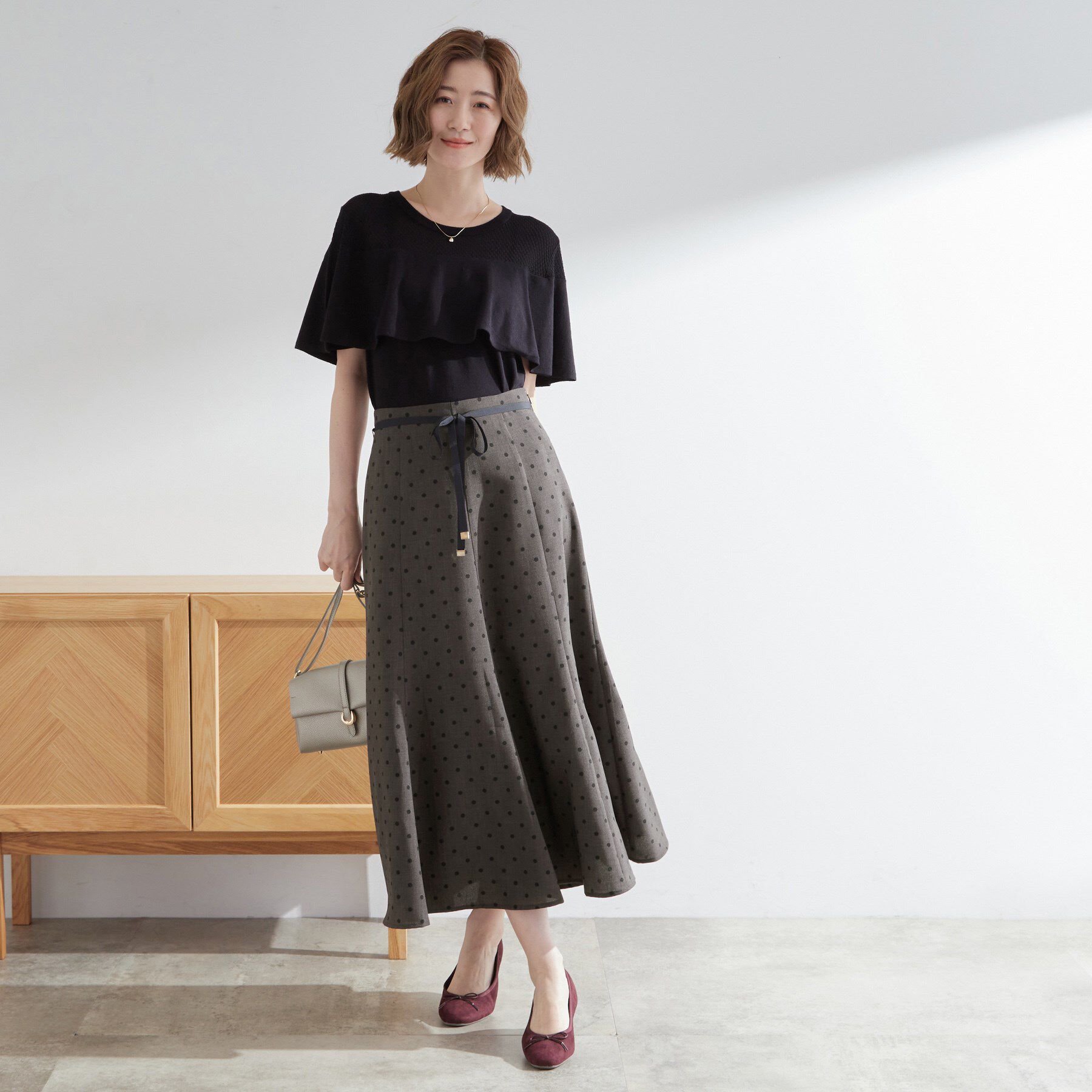 grove「ドットで華やぐ　軽やかマーメイドスカート」|スカート|