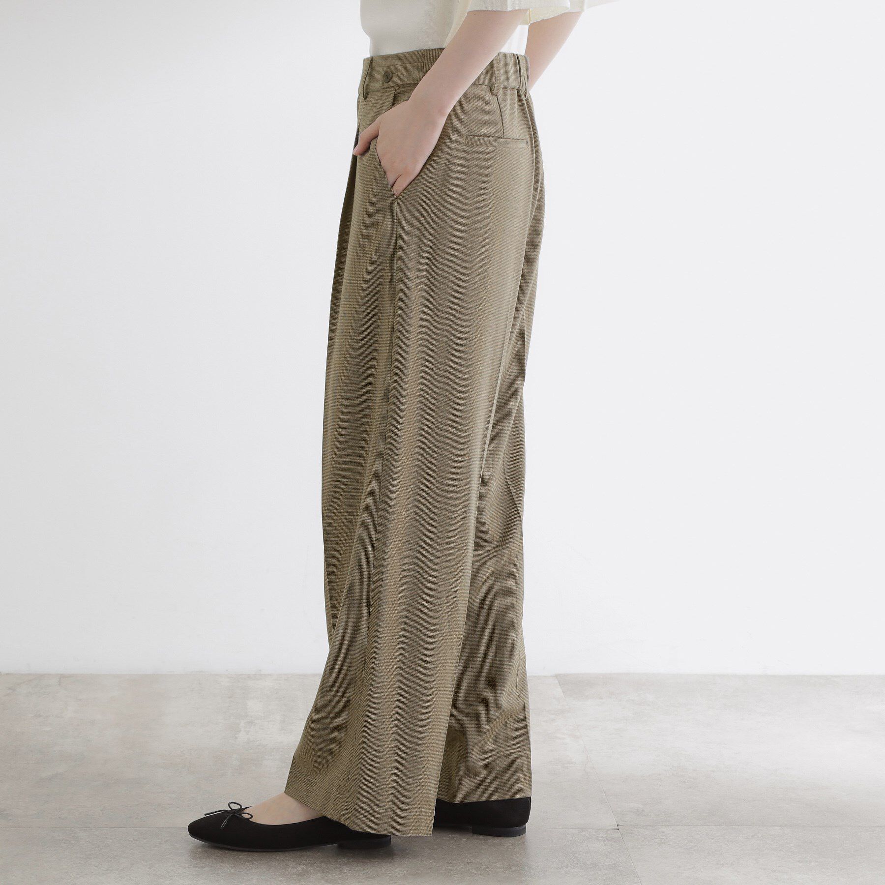 grove「【洗える】毎日履きたいチェックワイドパンツ」|その他|