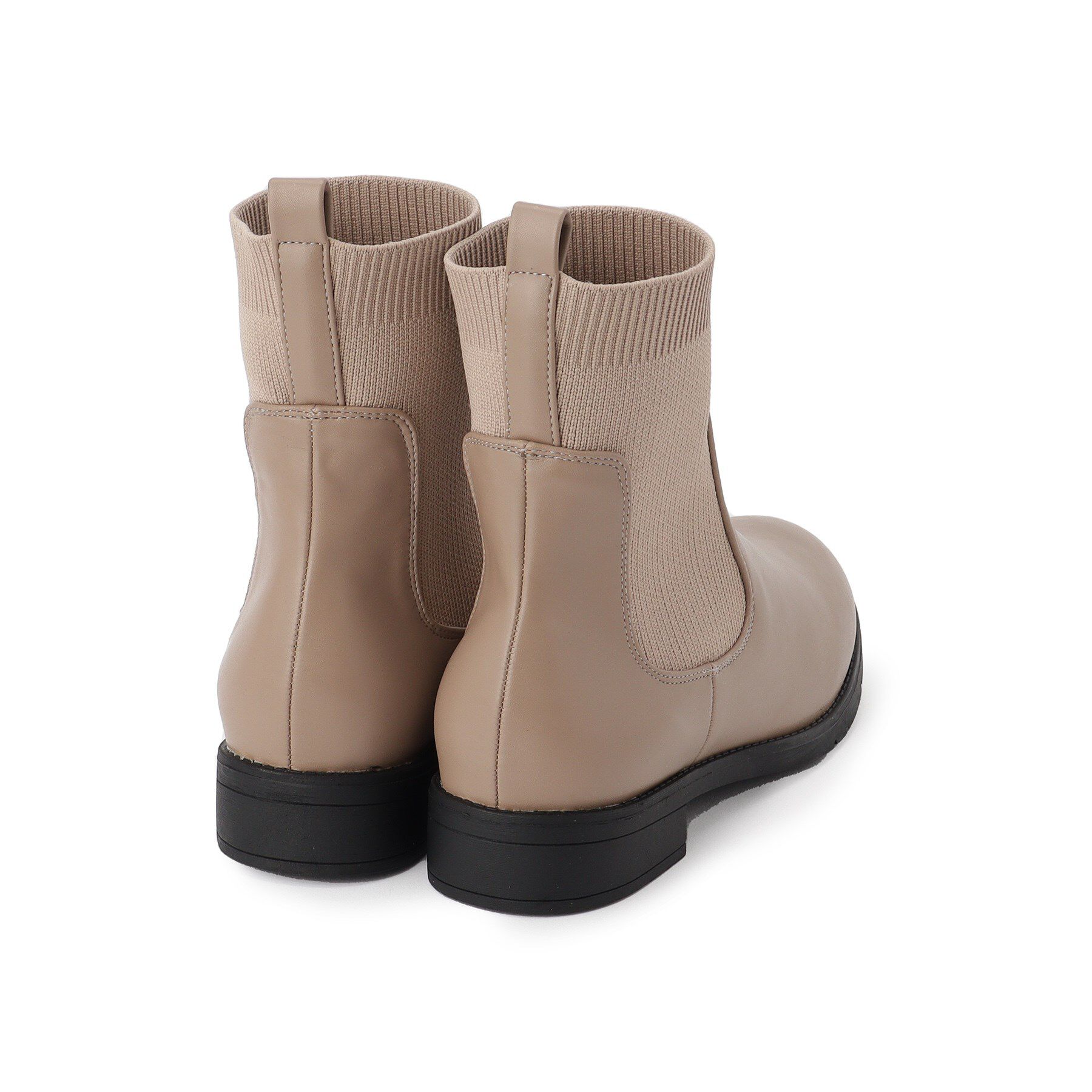 grove「【人間工学/履き心地らくちん】ニットコンビブーツ」|ショートブーツ|