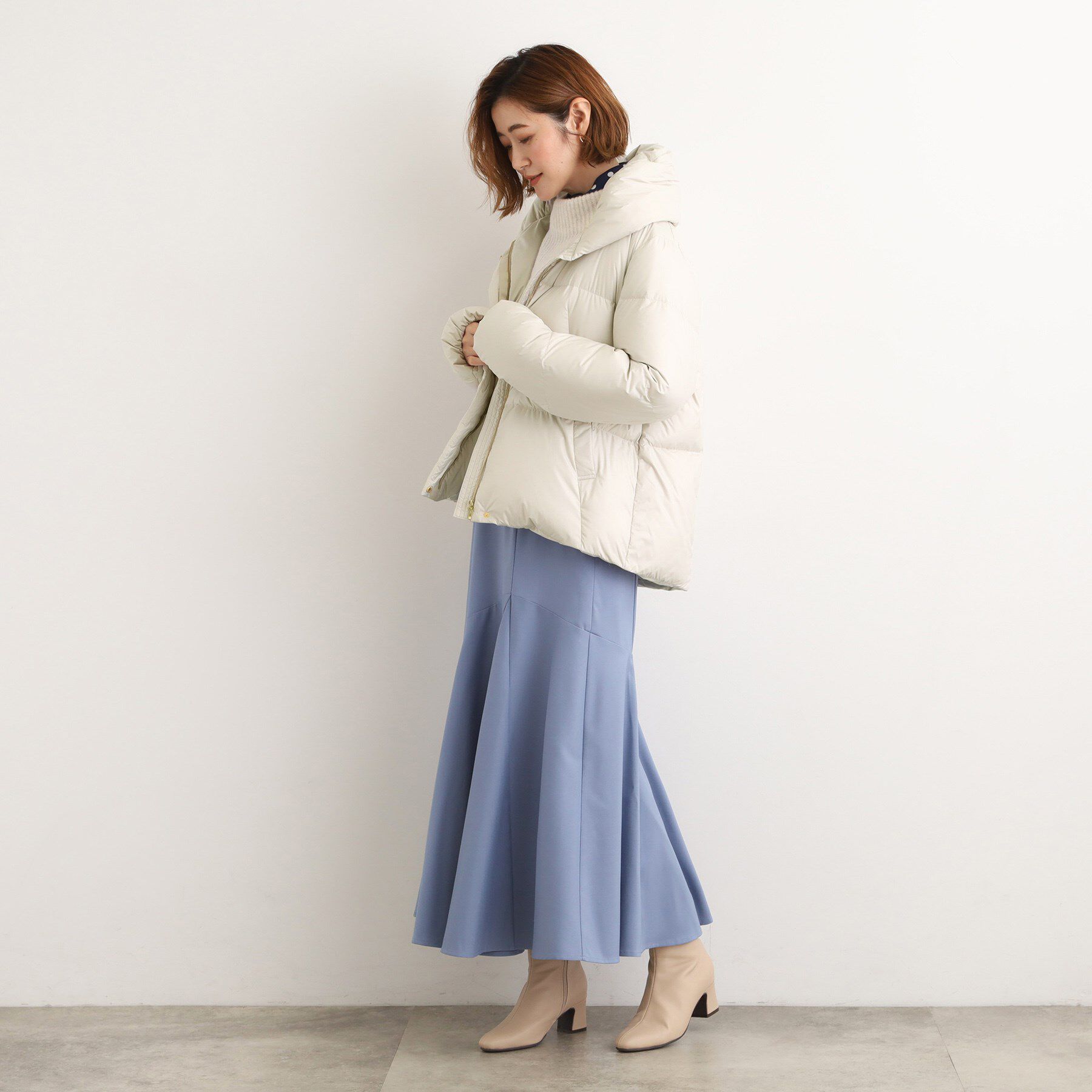 grove「【名品アウター／800FP・多機能】つつまれダウンショート」|ダウン|