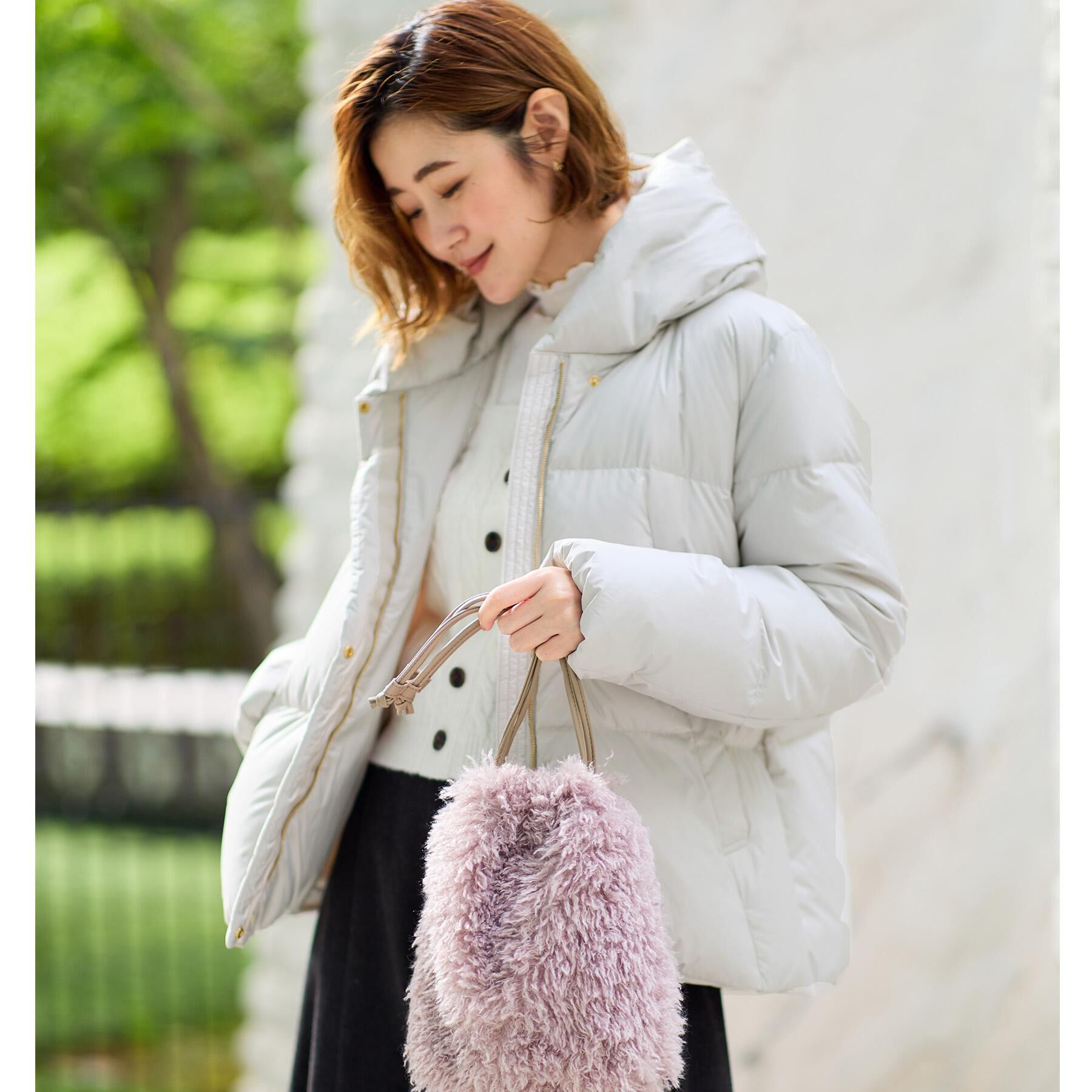 grove「【名品アウター／800FP・多機能】つつまれダウンショート」|ダウン|