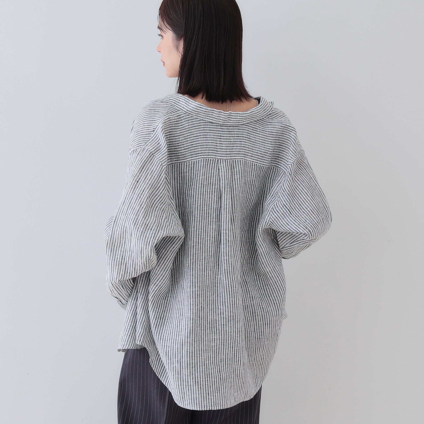 INDIVI「【毎年人気！／フレンチリネン】ベーシックシャツ」|シャツ・ブラウス|