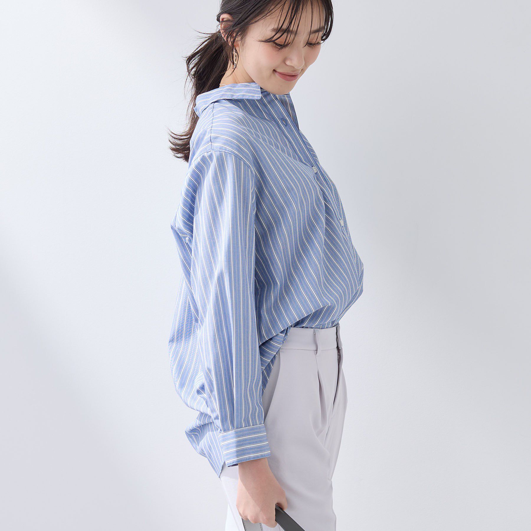 INDIVI「【羽織りとしても活躍】ベーシックレギュラーシャツ」|シャツ・ブラウス|