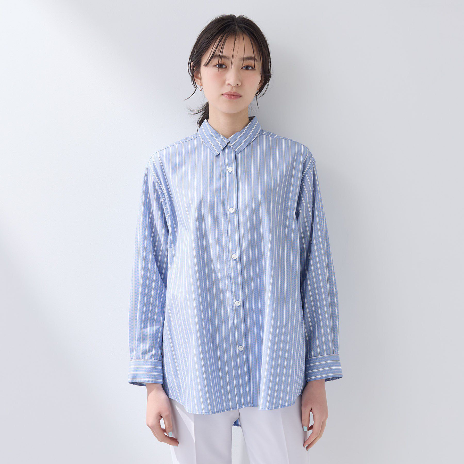 INDIVI「【羽織りとしても活躍】ベーシックレギュラーシャツ」|シャツ・ブラウス|