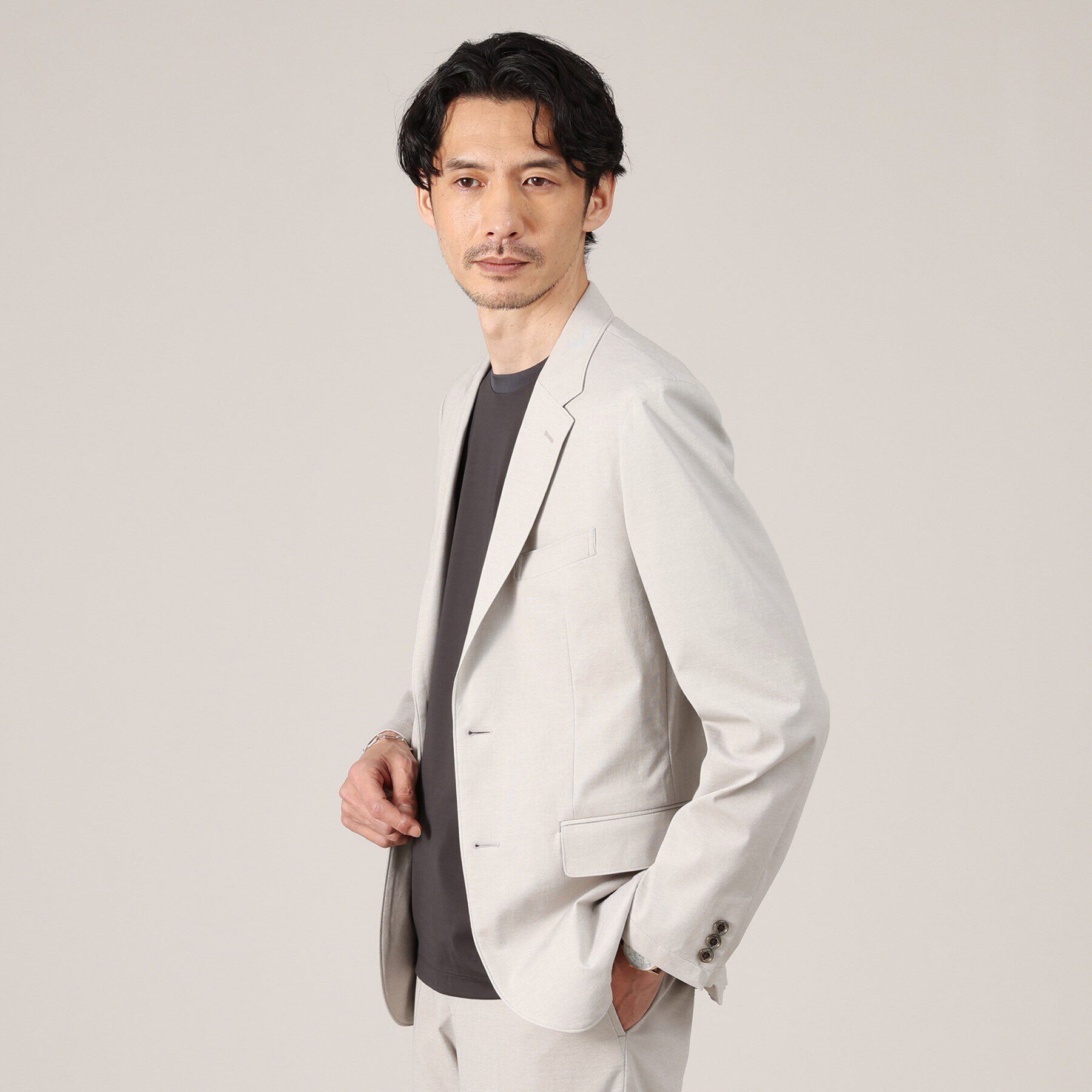 TAKEO KIKUCHI「【360&deg;ストレッチ／セットアップ対応】None Of Stress シャドーピンストライプ ジャケ」|テーラードジャケット|