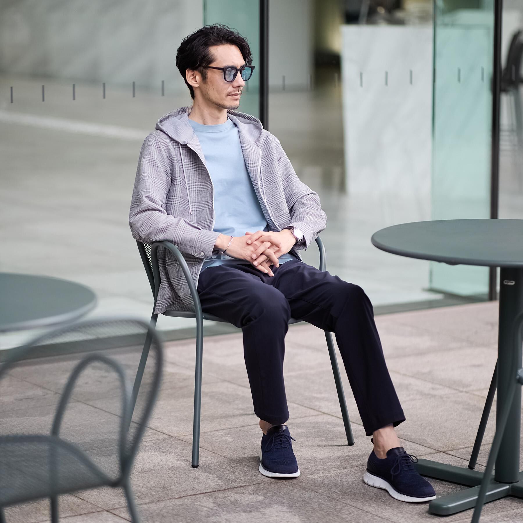 TAKEO KIKUCHI「【軽羽織】カラミ織り フード羽織りシャツ」|シャツ・ブラウス|