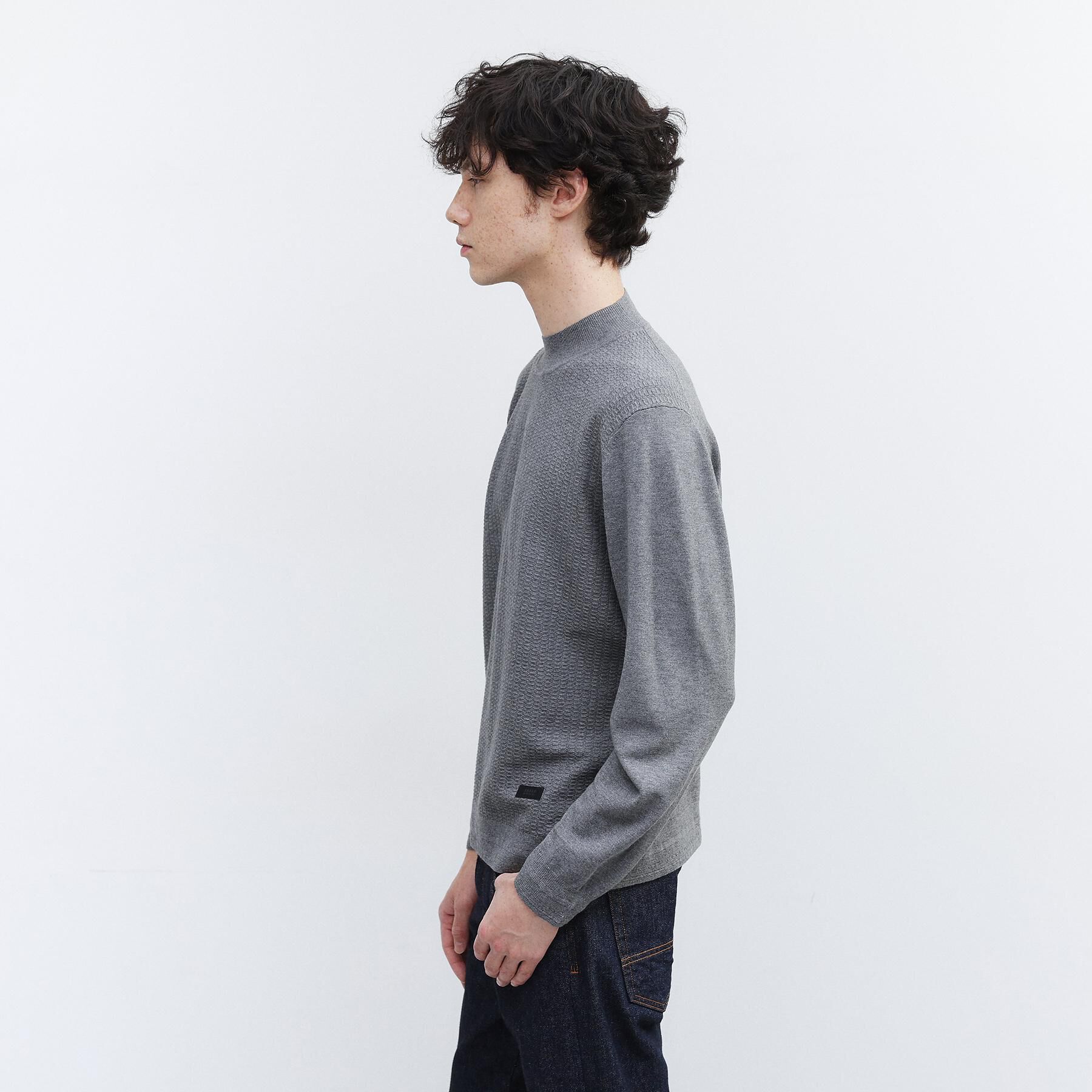 TAKEO KIKUCHI「ハイゲージ モックネック ニット プルオーバー」|ニット・セーター|