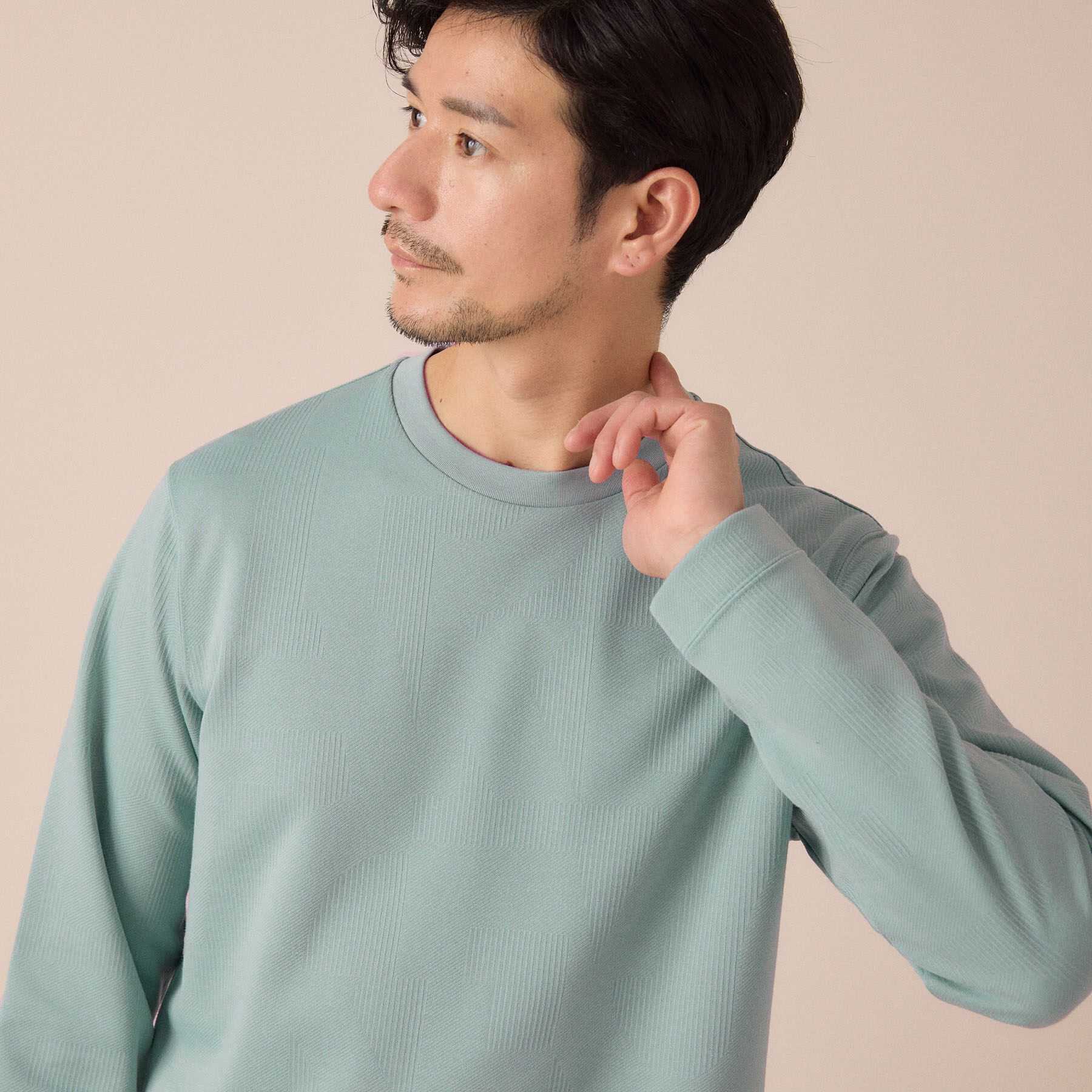 TAKEO KIKUCHI「【尾州ファブリック】ジャガードカットソー」|Tシャツ・カットソー|