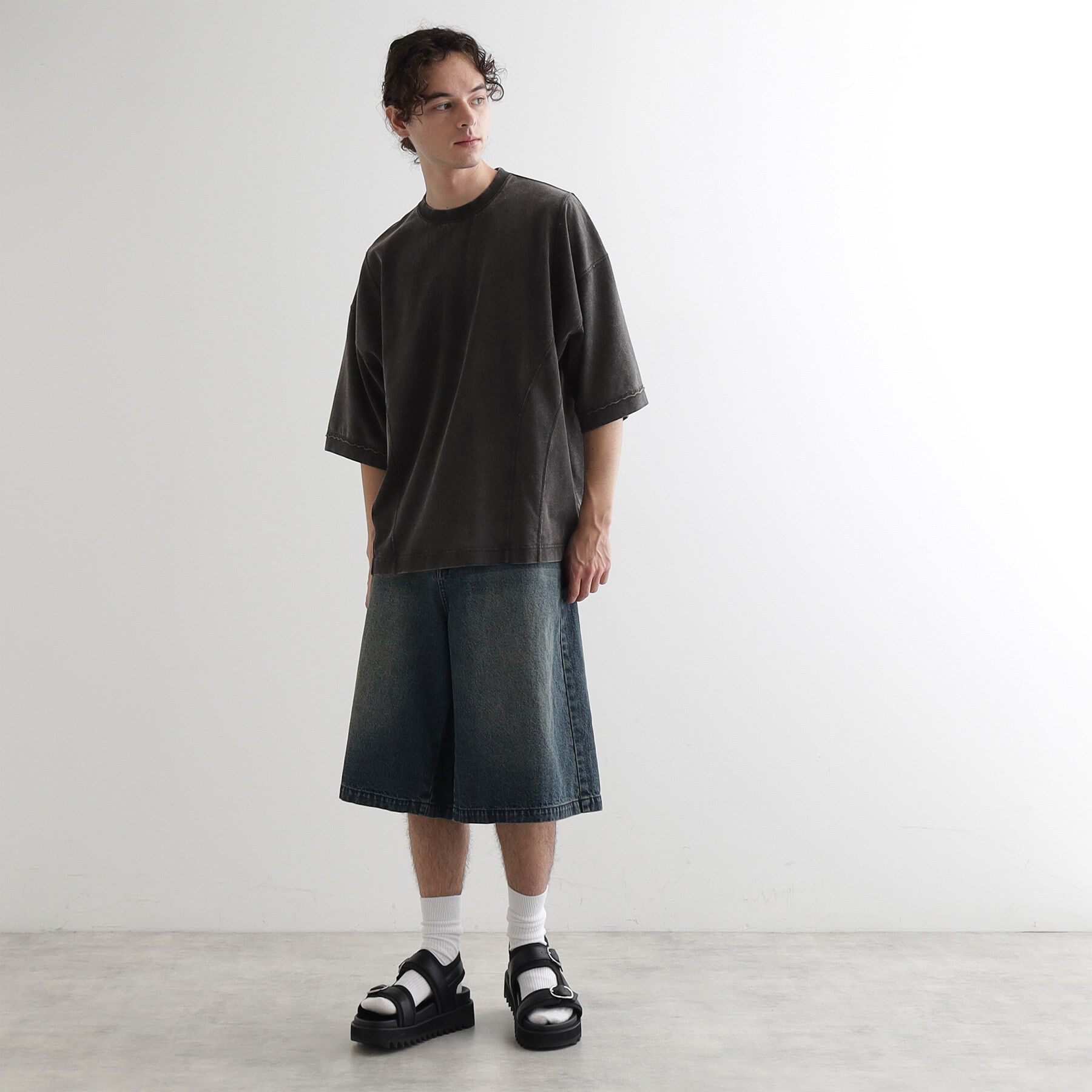 tk.TAKEO KIKUCHI「ヴィンテージクロップドTシャツ/ヴィンテージライク/半袖Tシャツ」|Tシャツ・カットソー|