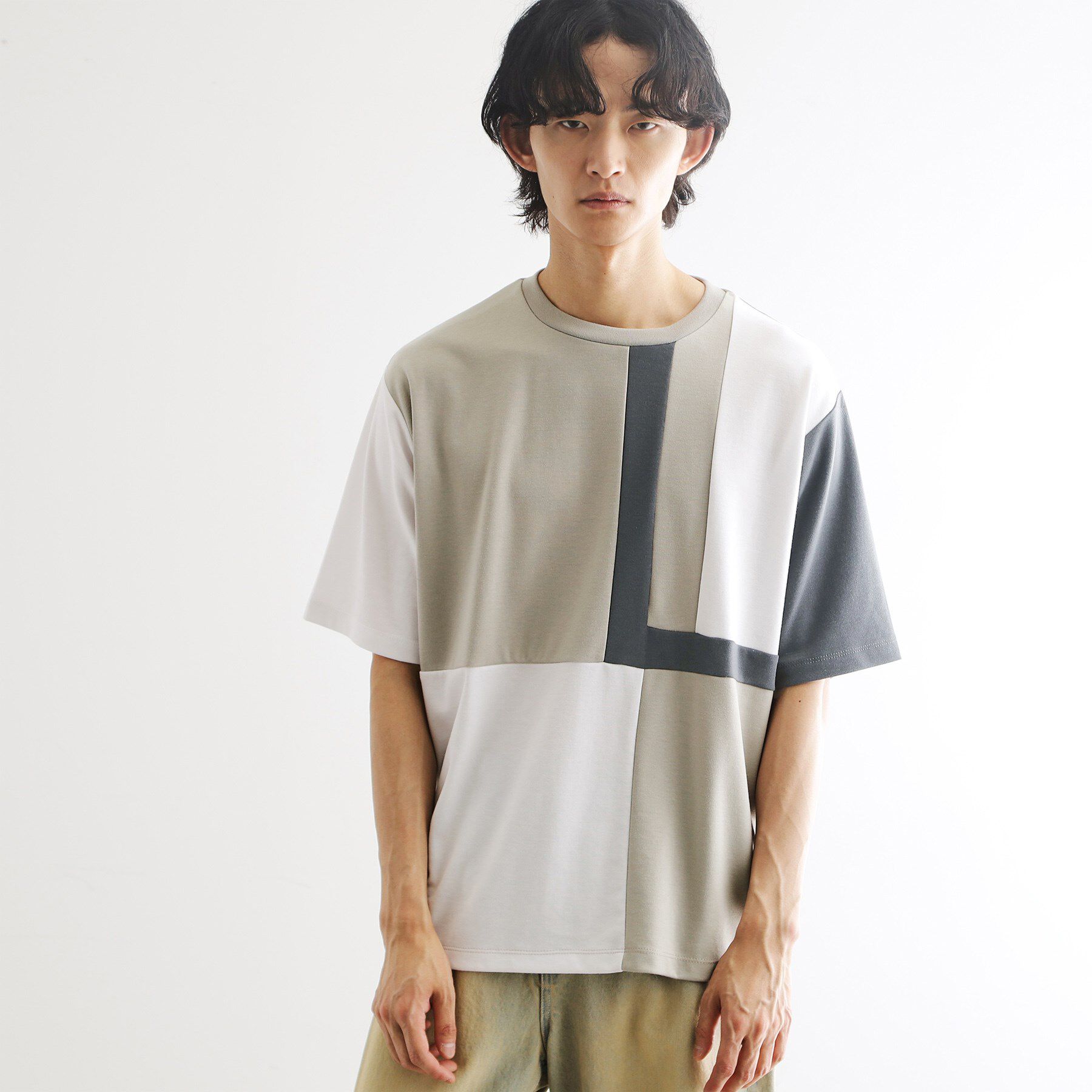 tk.TAKEO KIKUCHI「L字切替カットソー」|Tシャツ・カットソー|