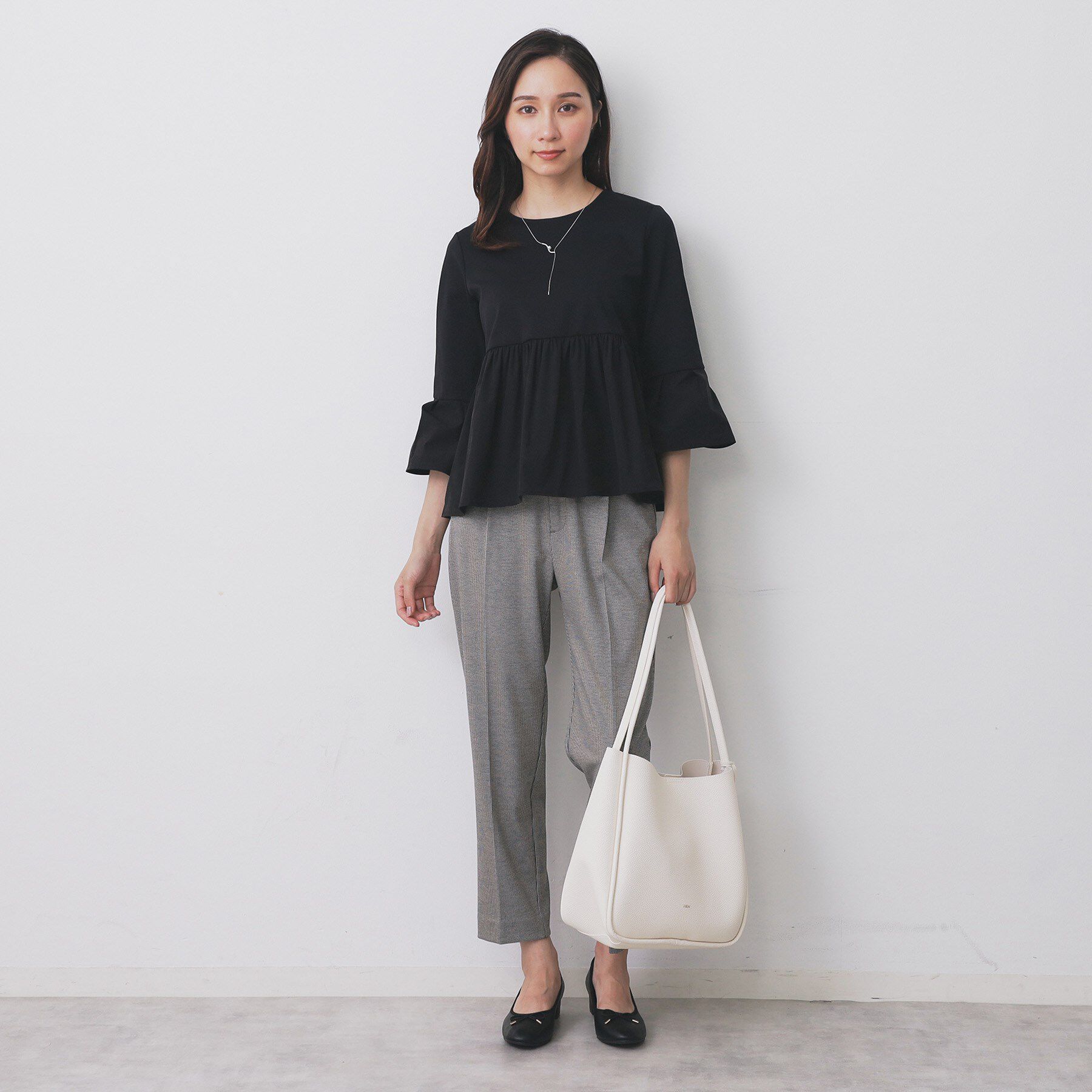 index「ドッキングペプラムトップス【洗濯機洗い可】」|Tシャツ・カットソー|