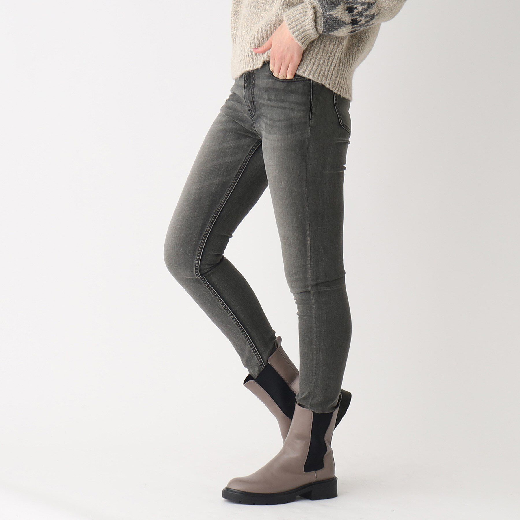 OPAQUE.CLIP「ストレッチスキニーパンツ」|その他|ダークグレー(013