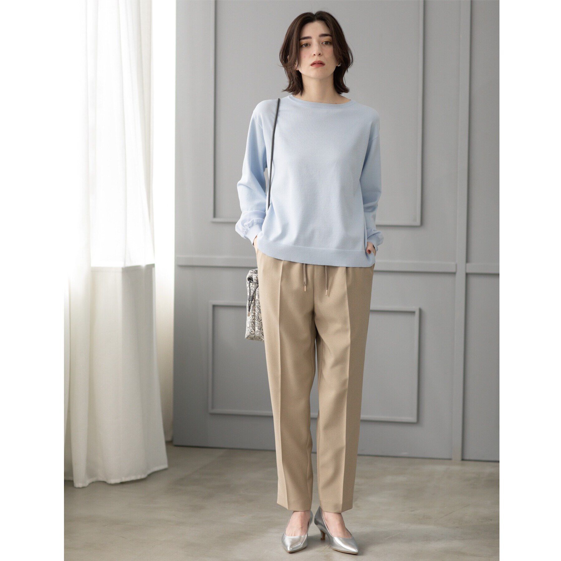 OPAQUE.CLIP「《SS-LLsize》美脚ストレッチイージーテーパードパンツ【洗濯機洗い可/防シワ】」|その他|