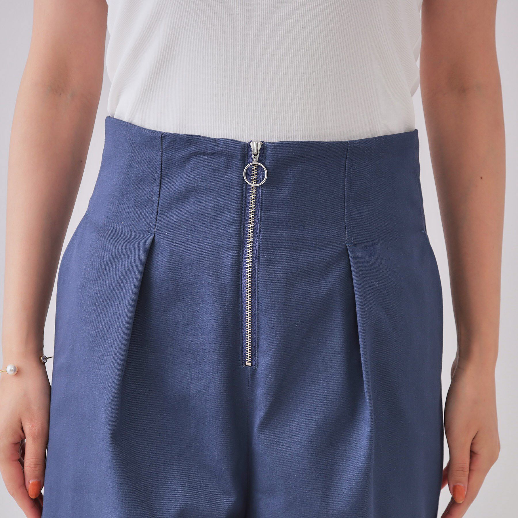 OPAQUE.CLIP「ハイウエストフロントZIPワイドパンツ【洗濯機洗い可】」|その他|