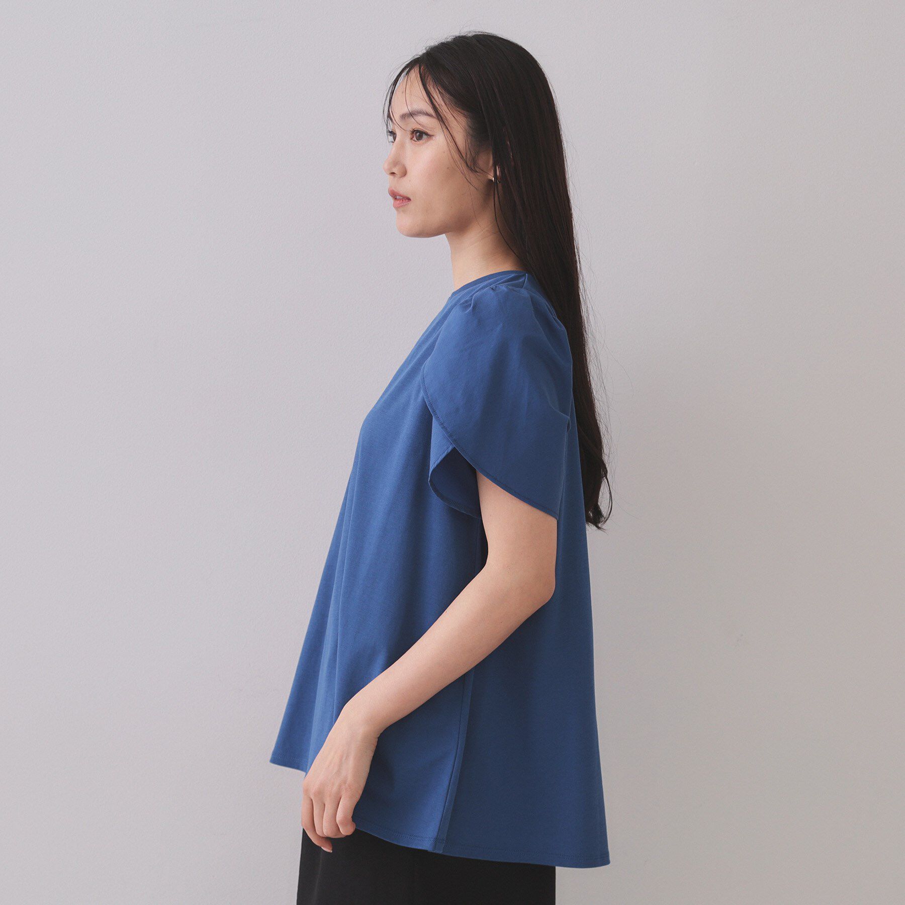 OPAQUE.CLIP「チューリップスリーブドッキングカットソー【洗濯機洗い可/接触冷感】」|Tシャツ・カットソー|