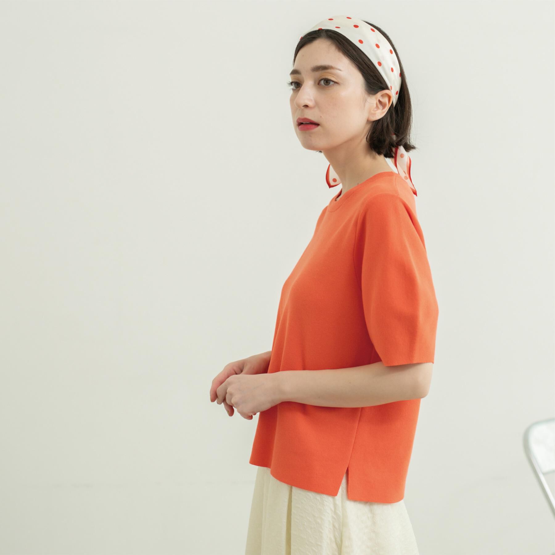 OPAQUE.CLIP「カーブスリーブニット【UV/洗濯機洗い可】」|ニット・セーター|