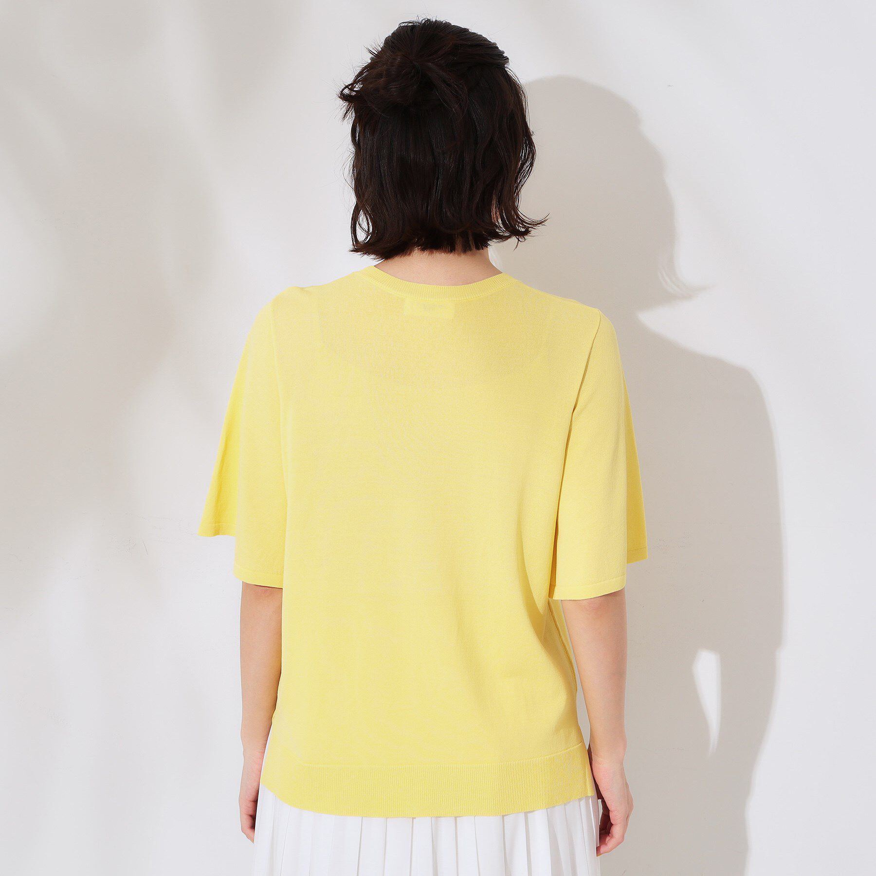 OPAQUE.CLIP「《6色展開/S-LLサイズ》フレアスリーブニット【UV/接触冷感/抗ピル/洗濯機洗い可】」|ニット・セーター|