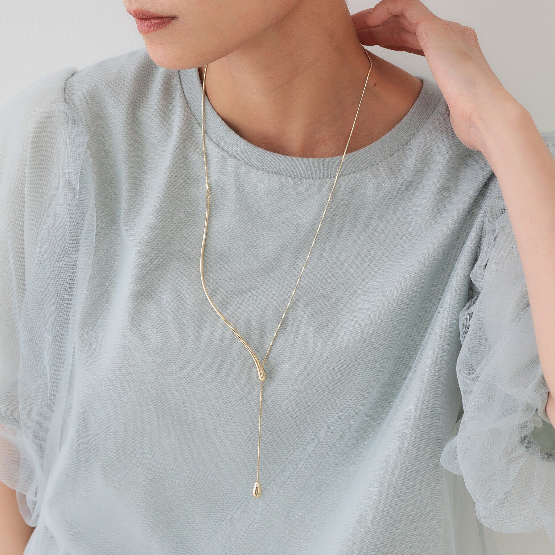 OPAQUE.CLIP「メタルバースライドネックレス」|ネックレス|