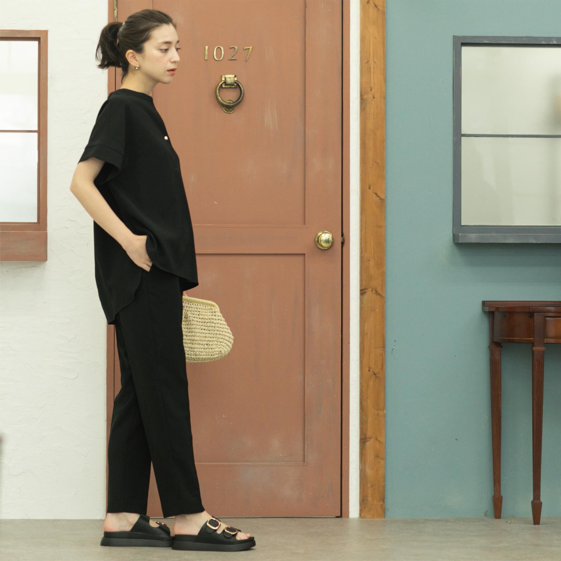 OPAQUE.CLIP「《丈が選べる/SS-LLサイズ》美脚ストレッチイージーテーパードパンツ/セットアップ対応【防シワ/洗」|その他|