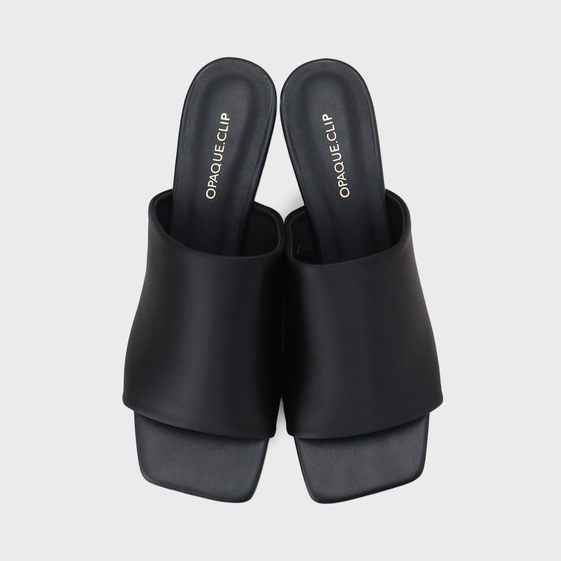 OPAQUE.CLIP「スクエアトゥミュールサンダル」|サンダル|