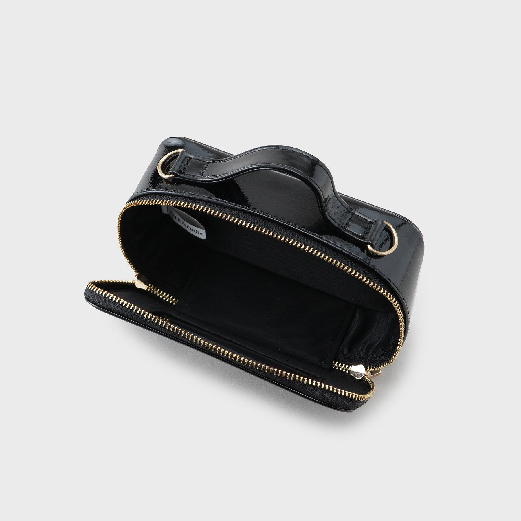 OPAQUE.CLIP「【2WAY/ミラー付き】エナメルバニティーポーチ」|ポーチ|