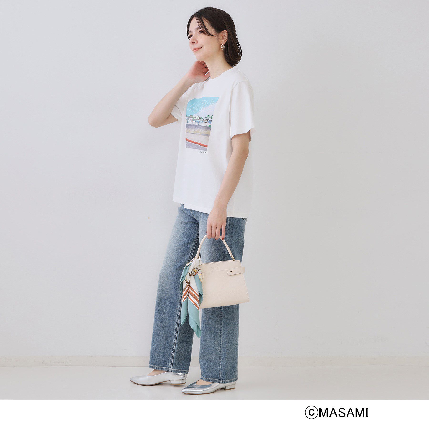 OPAQUE.CLIP「風景イラストプリントTシャツ」|Tシャツ・カットソー|