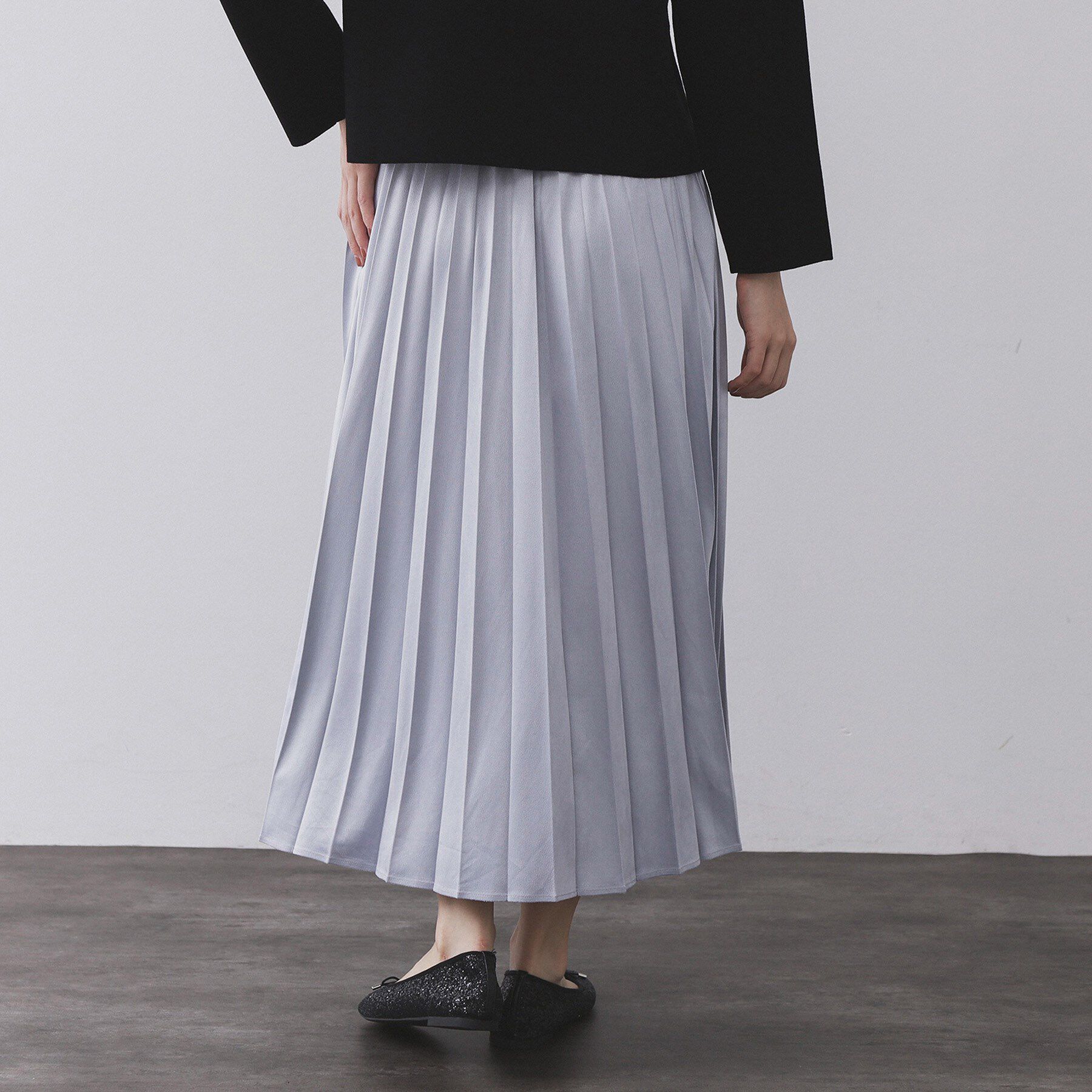 OPAQUE.CLIP「フェイクスウェードプリーツスカート【静電気防止加工/洗濯機OK】」|スカート|