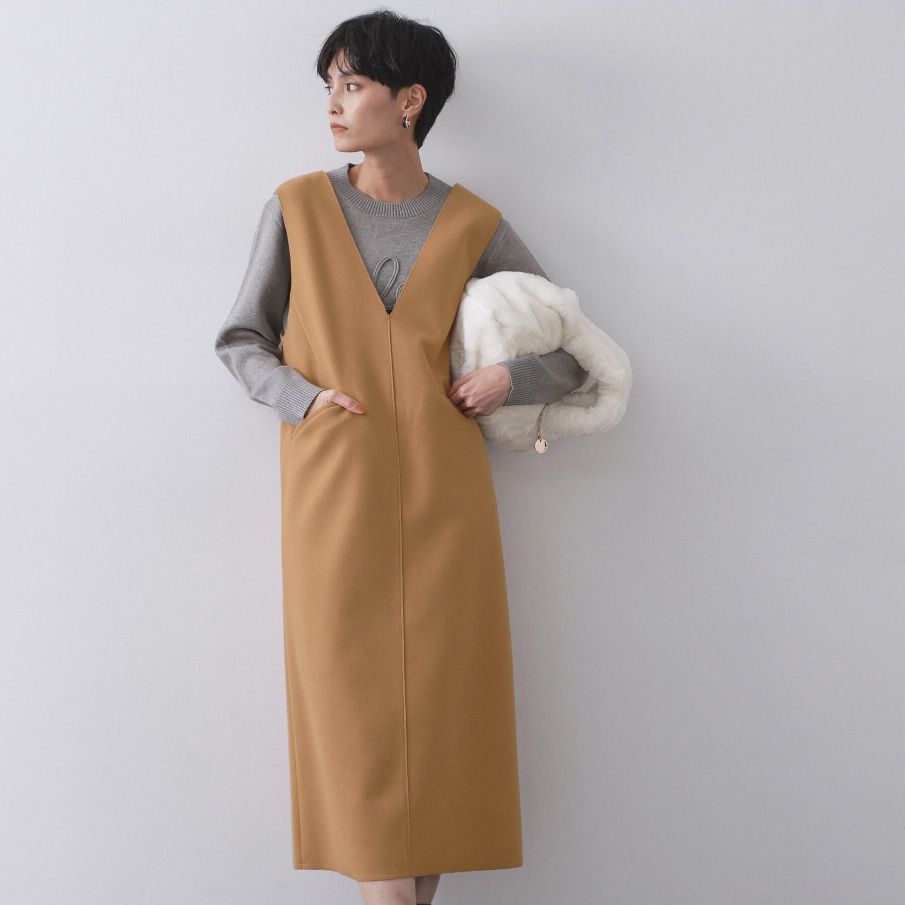 OPAQUE.CLIP「ウールライクジャンパードレス【洗濯機洗い可】」|ワンピース|