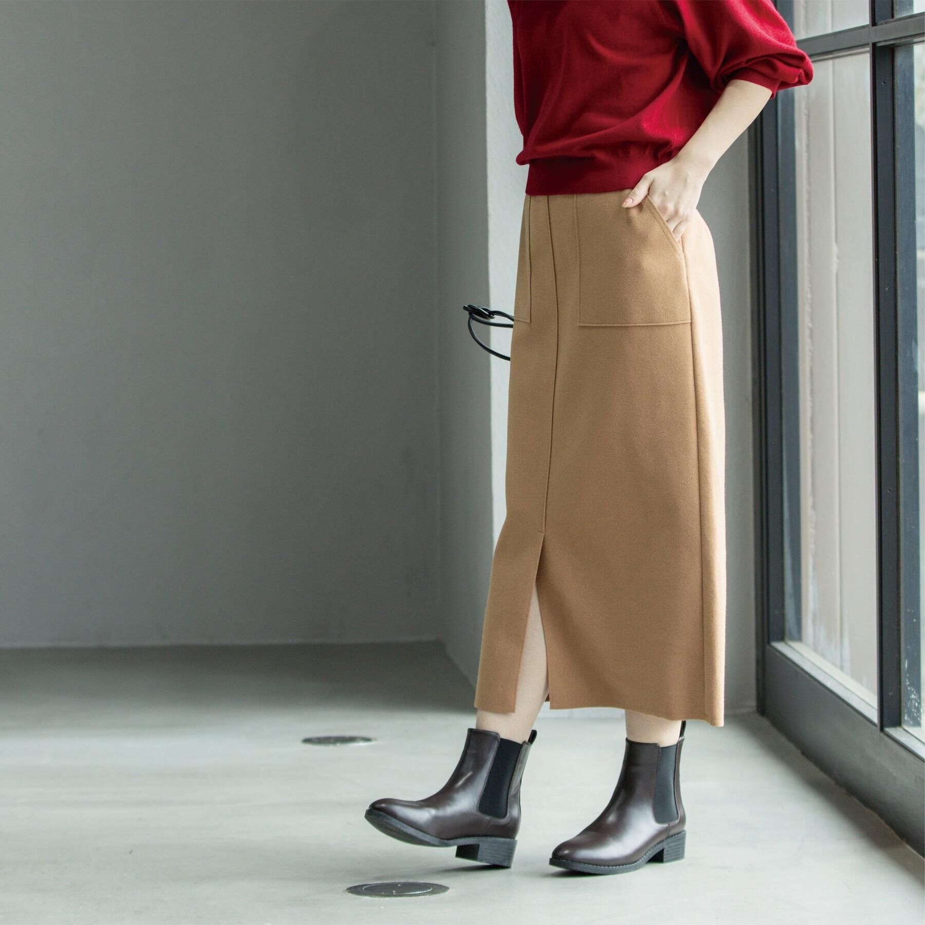 OPAQUE.CLIP「ウールライクタイトスカート【洗濯機洗い可】《8col》」|スカート|