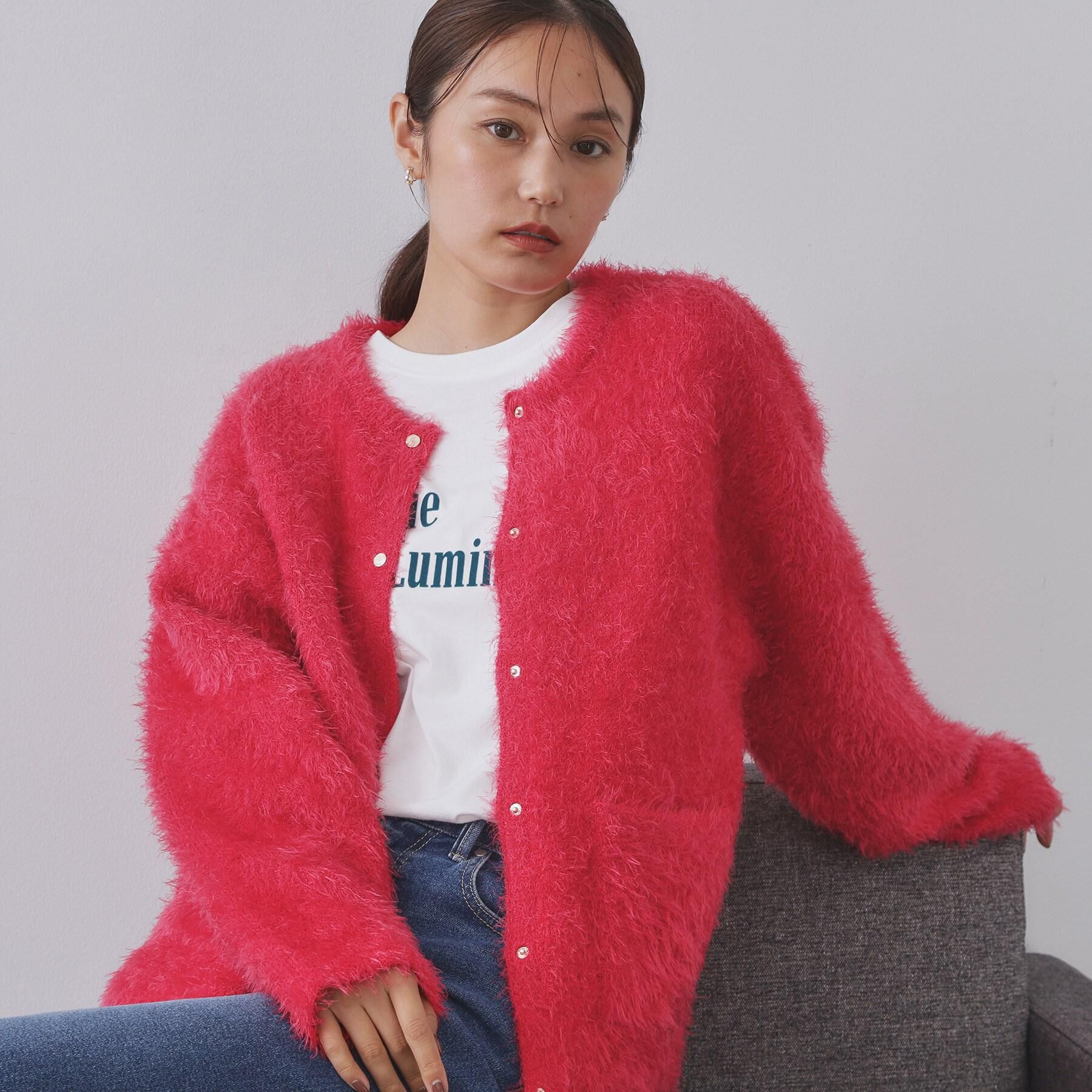 OPAQUE.CLIP「シャギーミドルカーディガン【洗濯機OK】《6col》」|カーディガン|