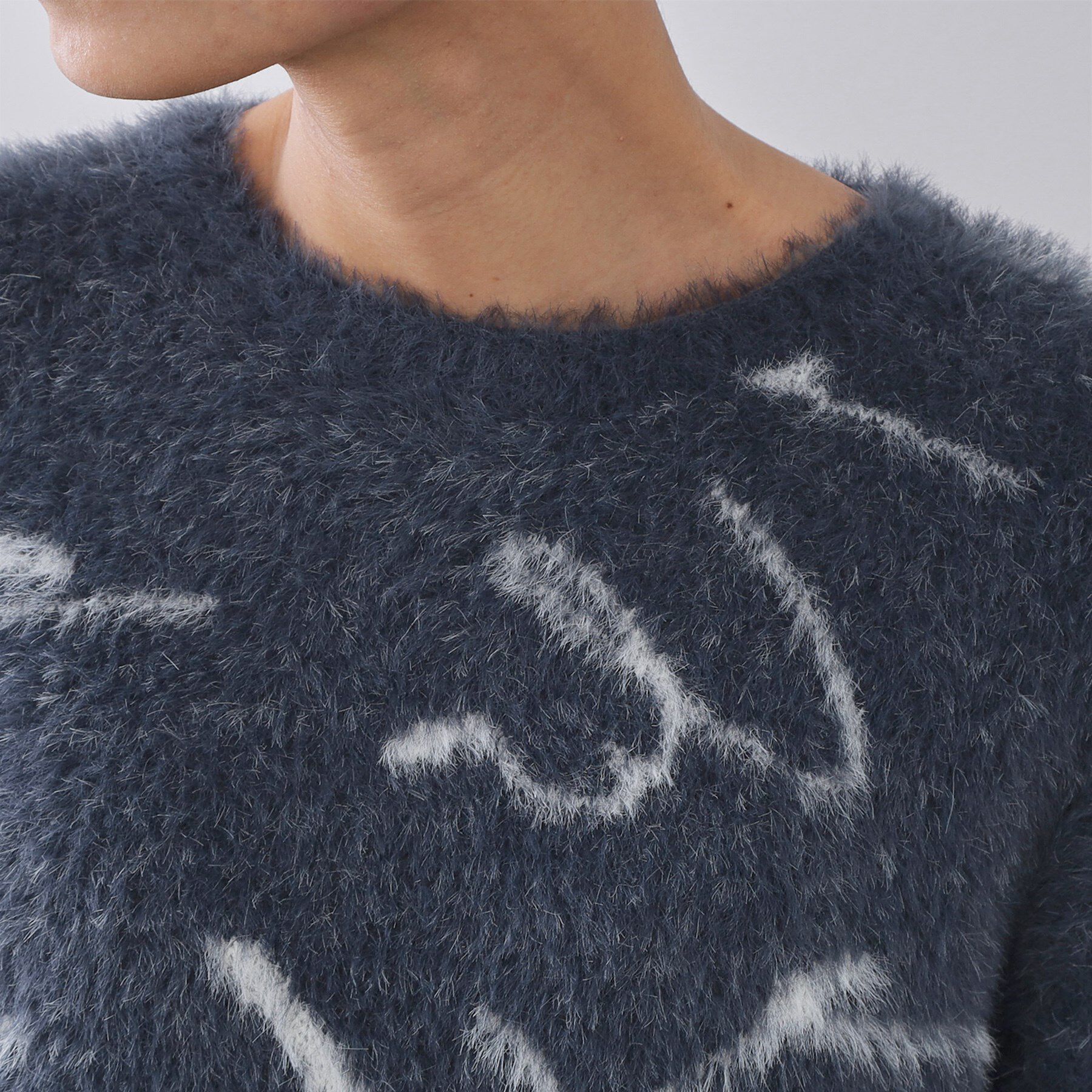 OPAQUE.CLIP「アート柄シャギーニット【洗濯機OK】」|ニット・セーター|