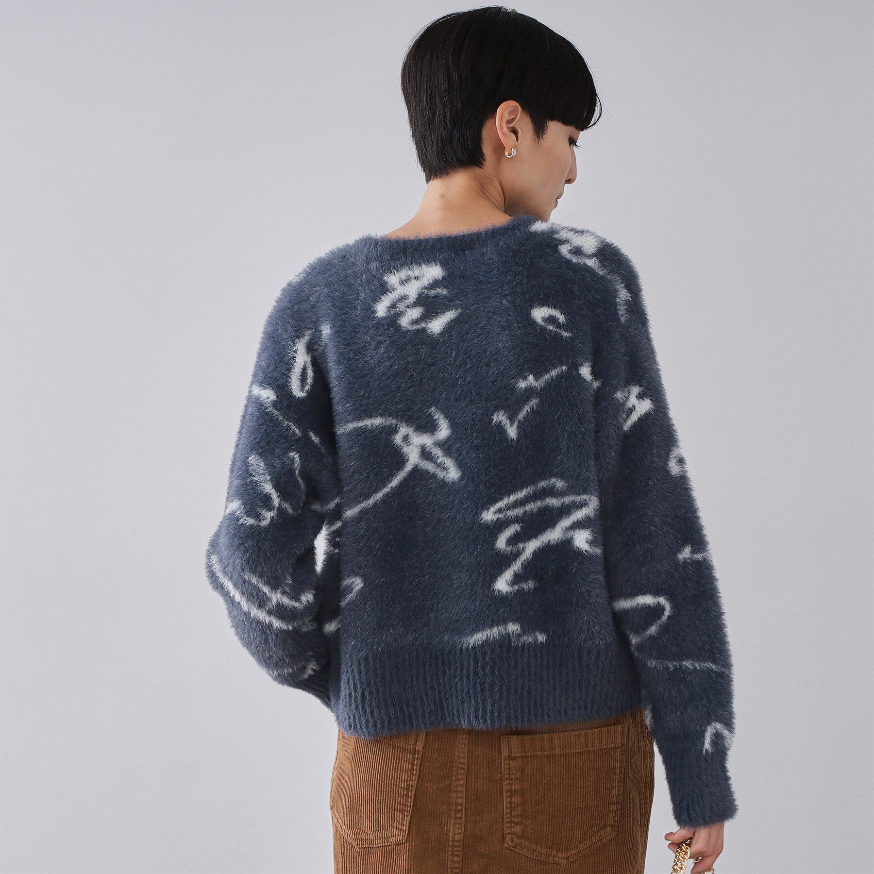 OPAQUE.CLIP「アート柄シャギーニット【洗濯機OK】」|ニット・セーター|