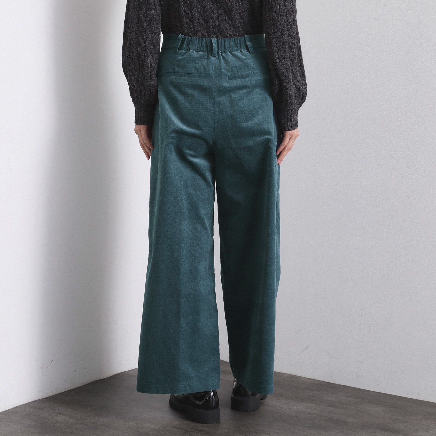 OPAQUE.CLIP「別珍タックワイドパンツ【洗える】」|その他|