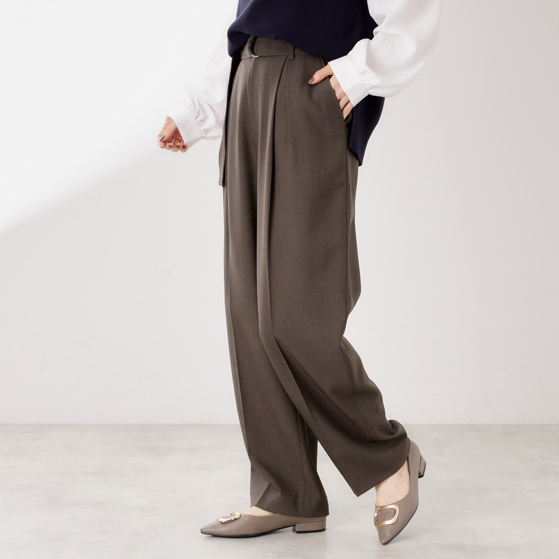 THE SHOP TK「ベルト付バレルパンツ【セットアップ可】/CAVIANシリーズ」|その他|