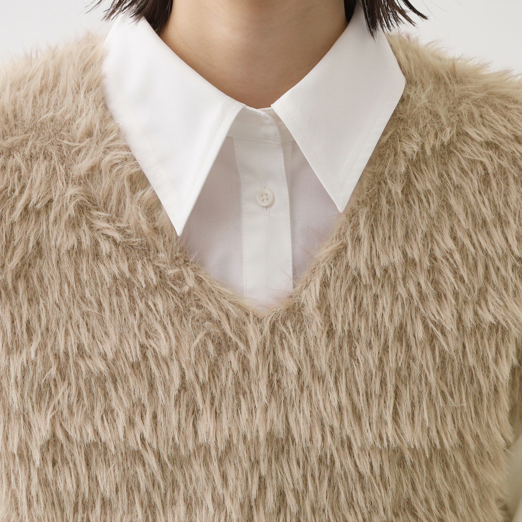 THE SHOP TK「ふわふわフェザーベスト/洗える」|ベスト・ジレ|