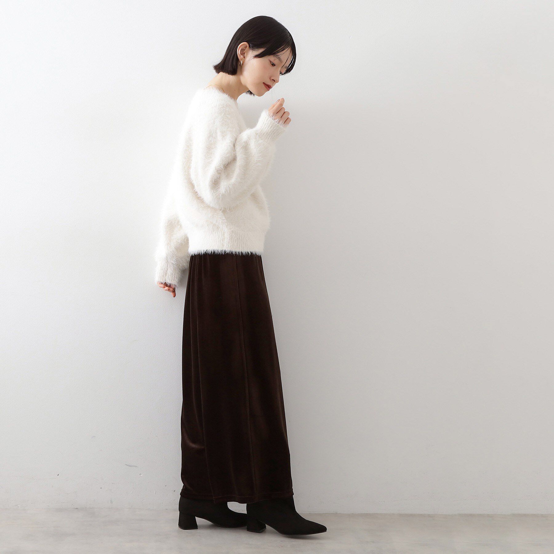 THE SHOP TK「ベロアナロースカート」|スカート|