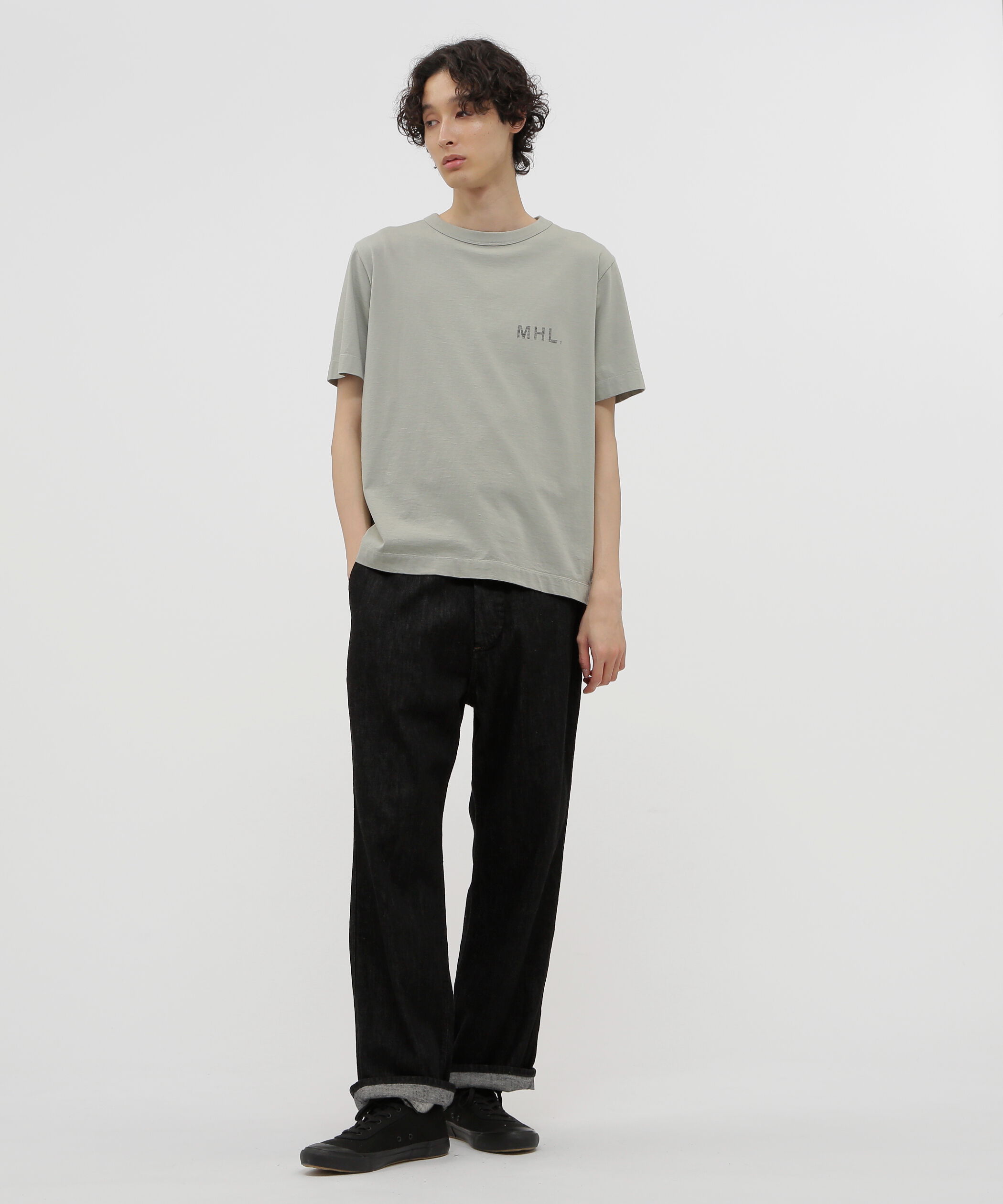 MHL.「FADED PRINTED COTTON JERSEY」|Tシャツ・カットソー|