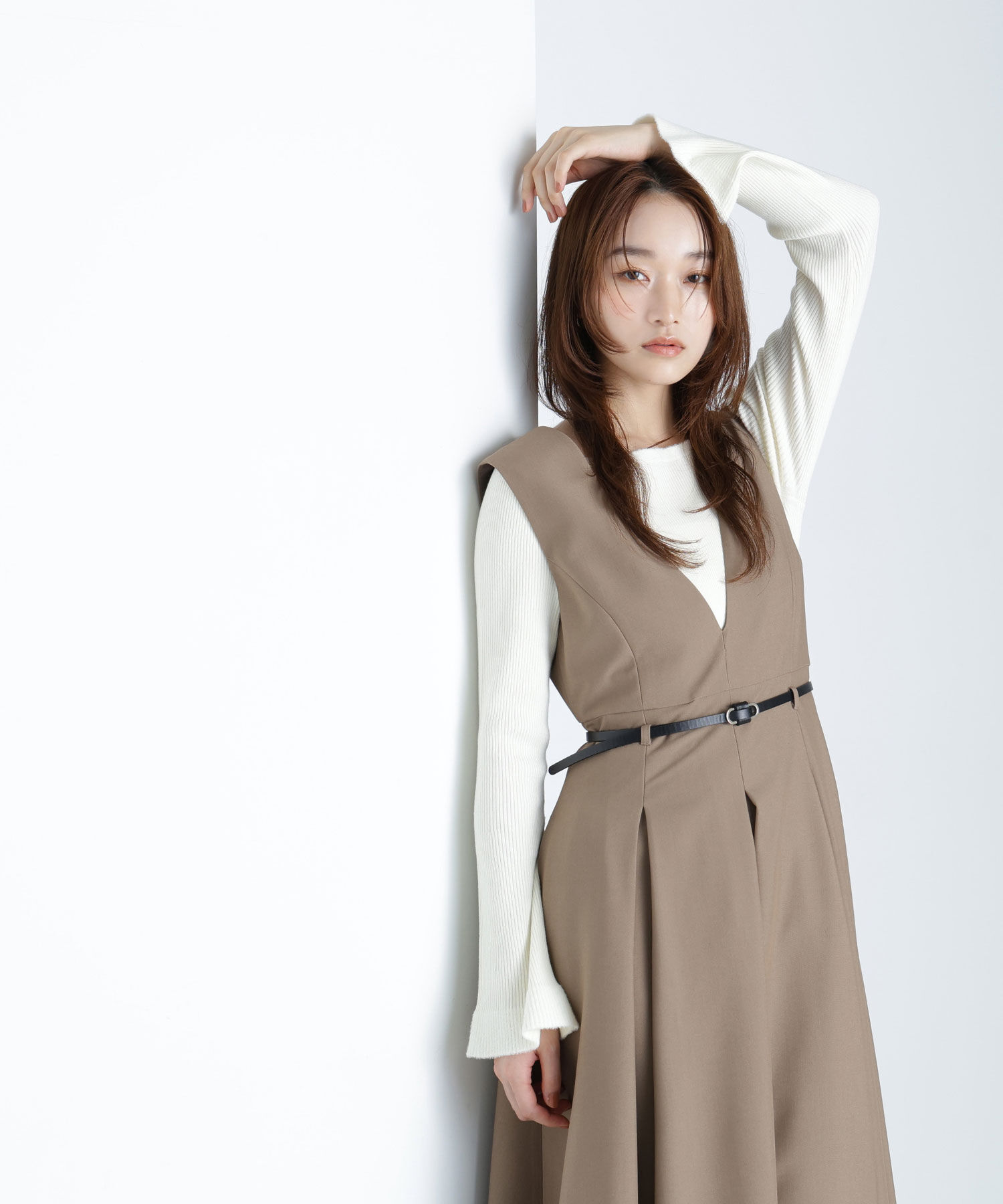  「ミニシャギートリムニット」|ニット・セーター|オフホワイト1