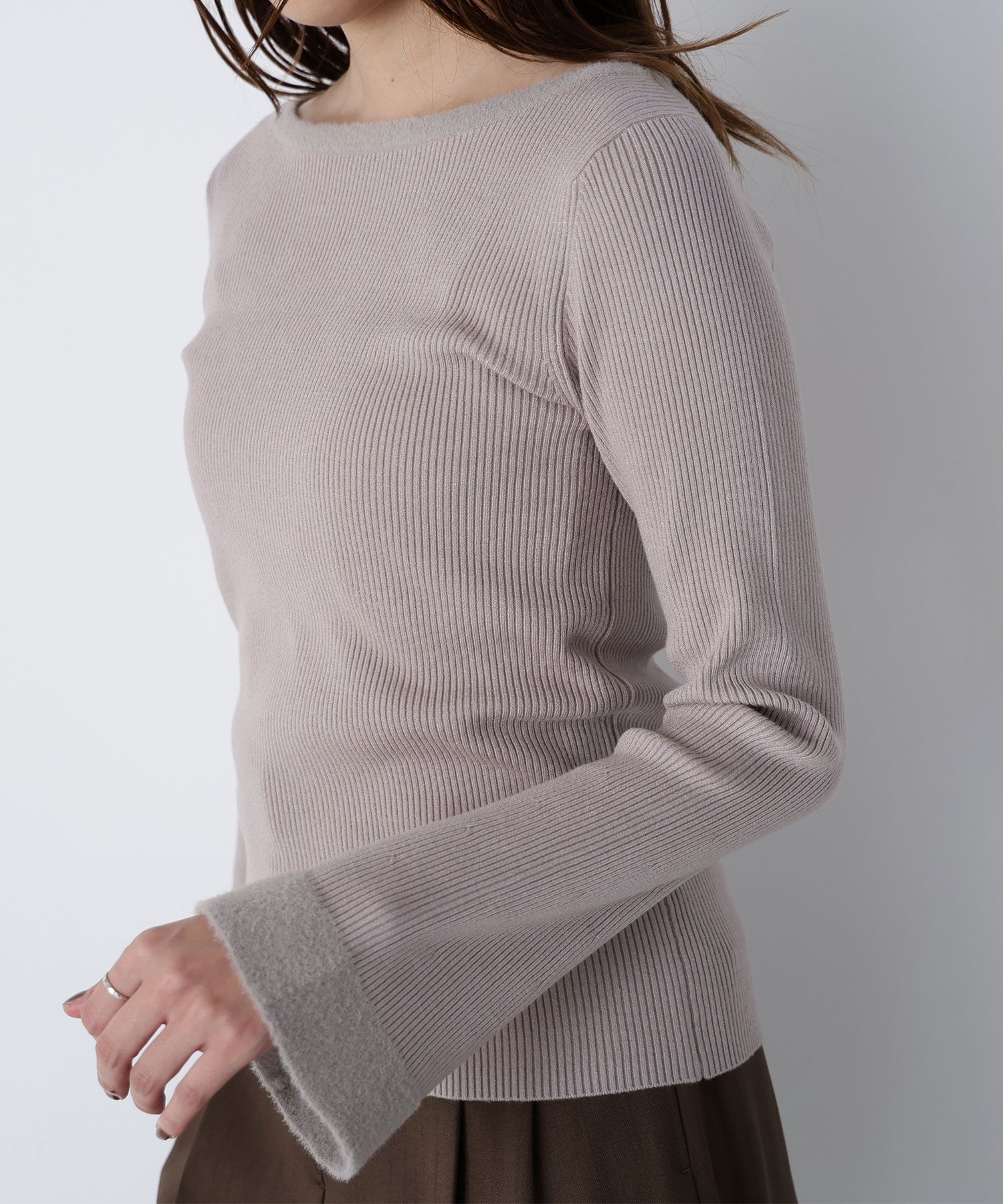  「ミニシャギートリムニット」|ニット・セーター|