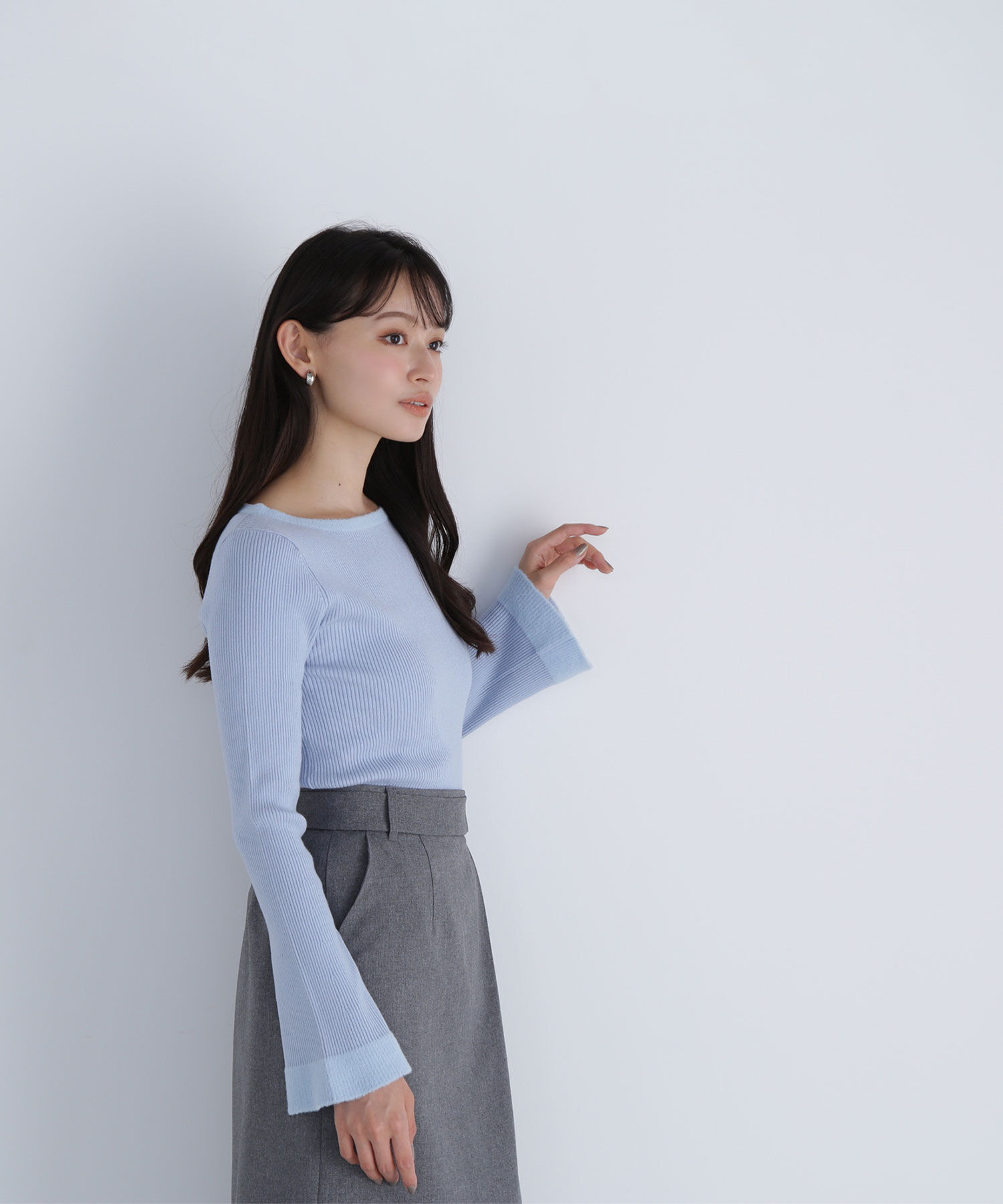  「ミニシャギートリムニット」|ニット・セーター|